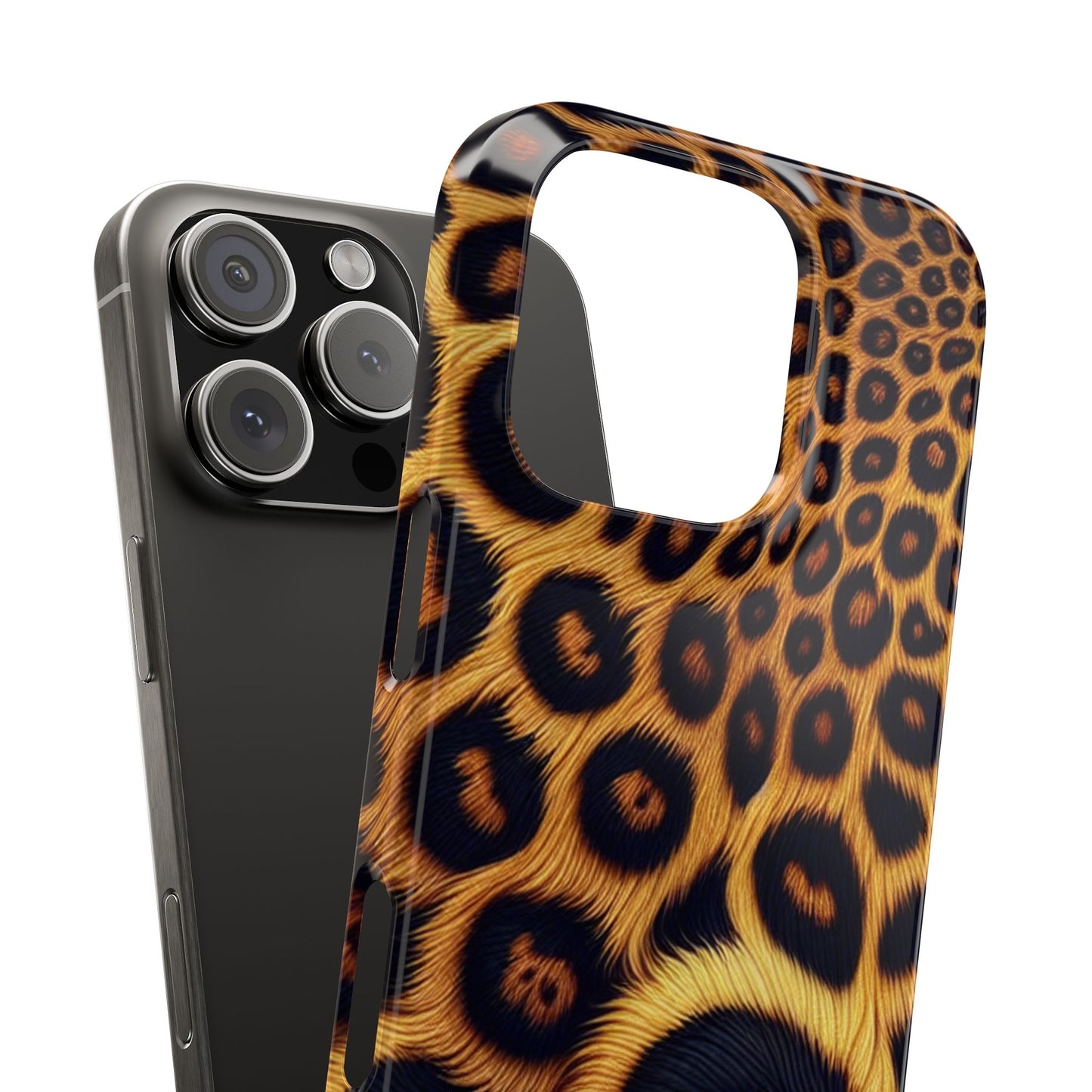 "New" Leopard Print Slim Phone Case - Trendy Animal Design