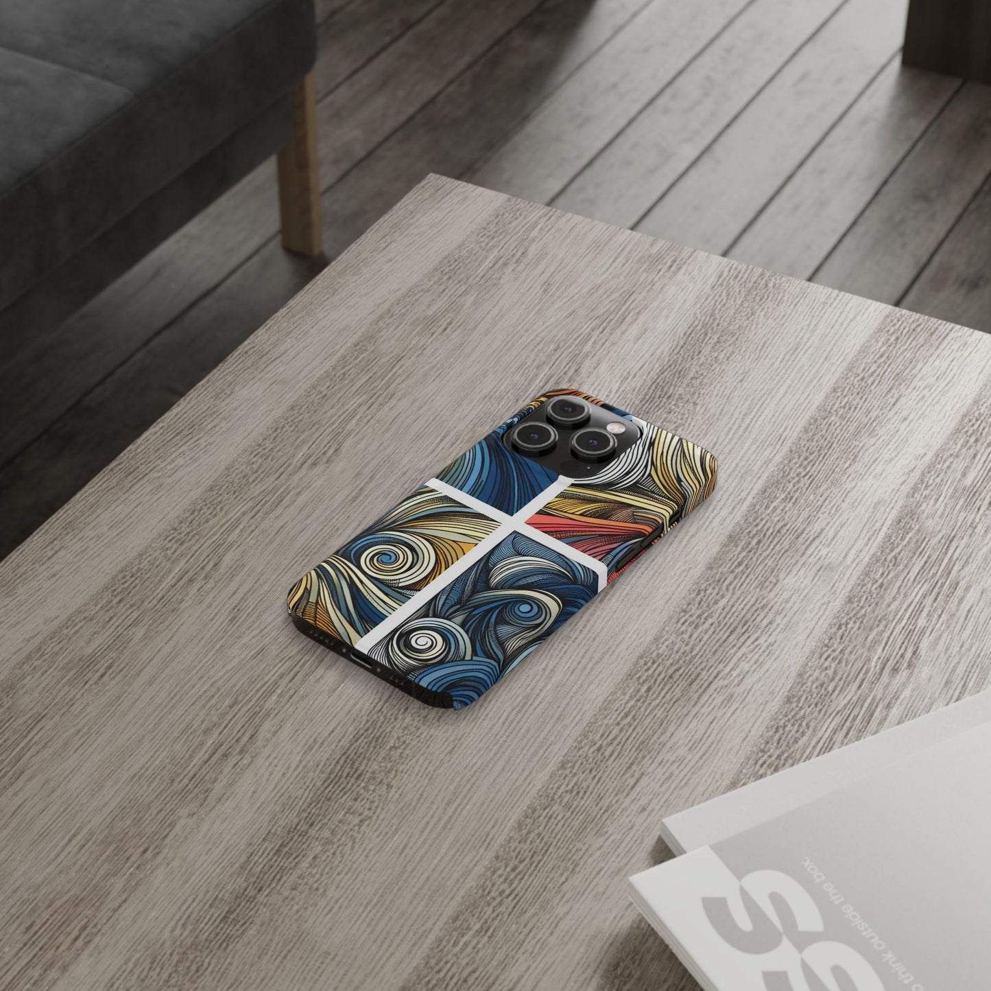 Artistic Slim Phone Cases - Colorful Swirl Design for Creative Souls