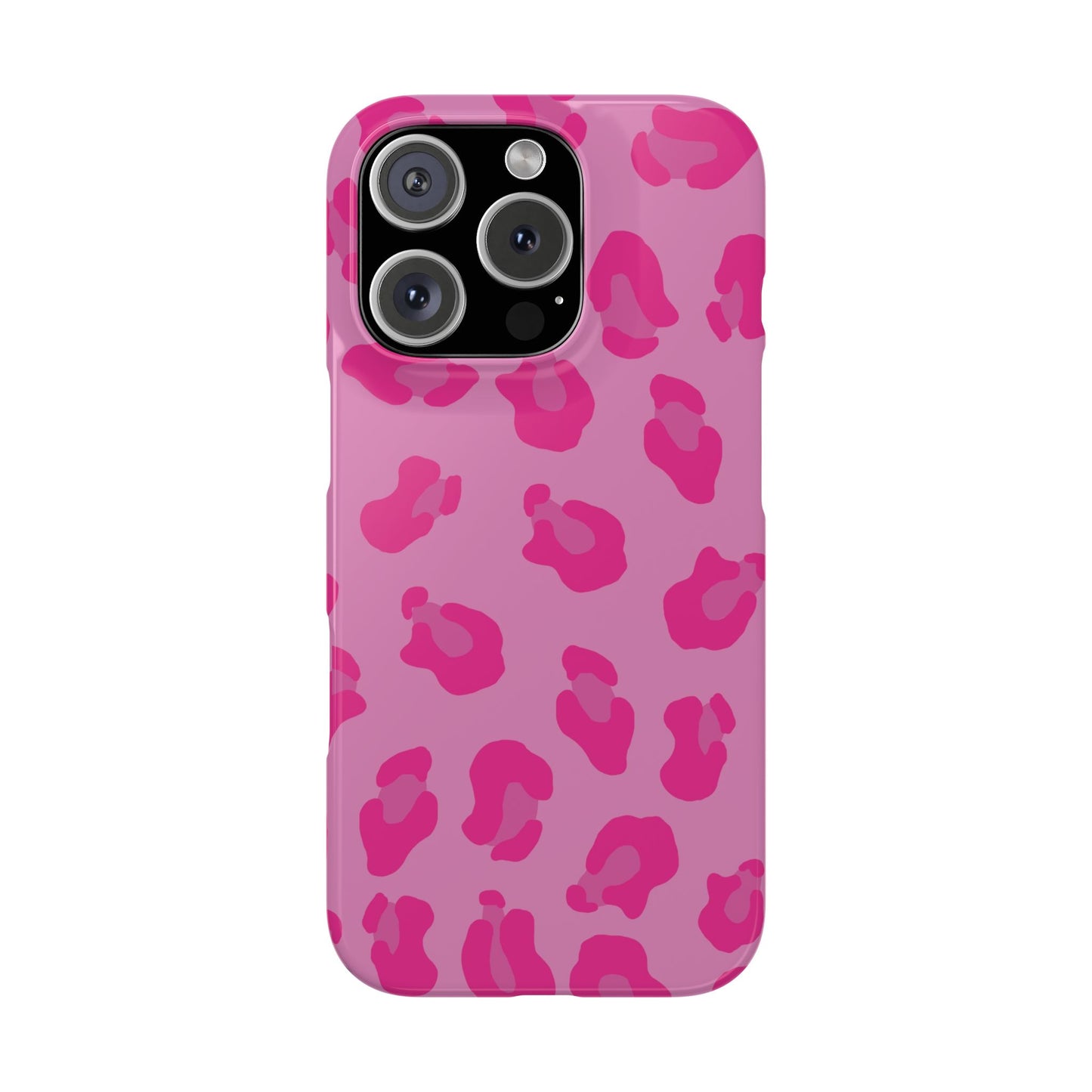 Pink Leopard Print Slim Phone Case - Stylish & Trendy Protection