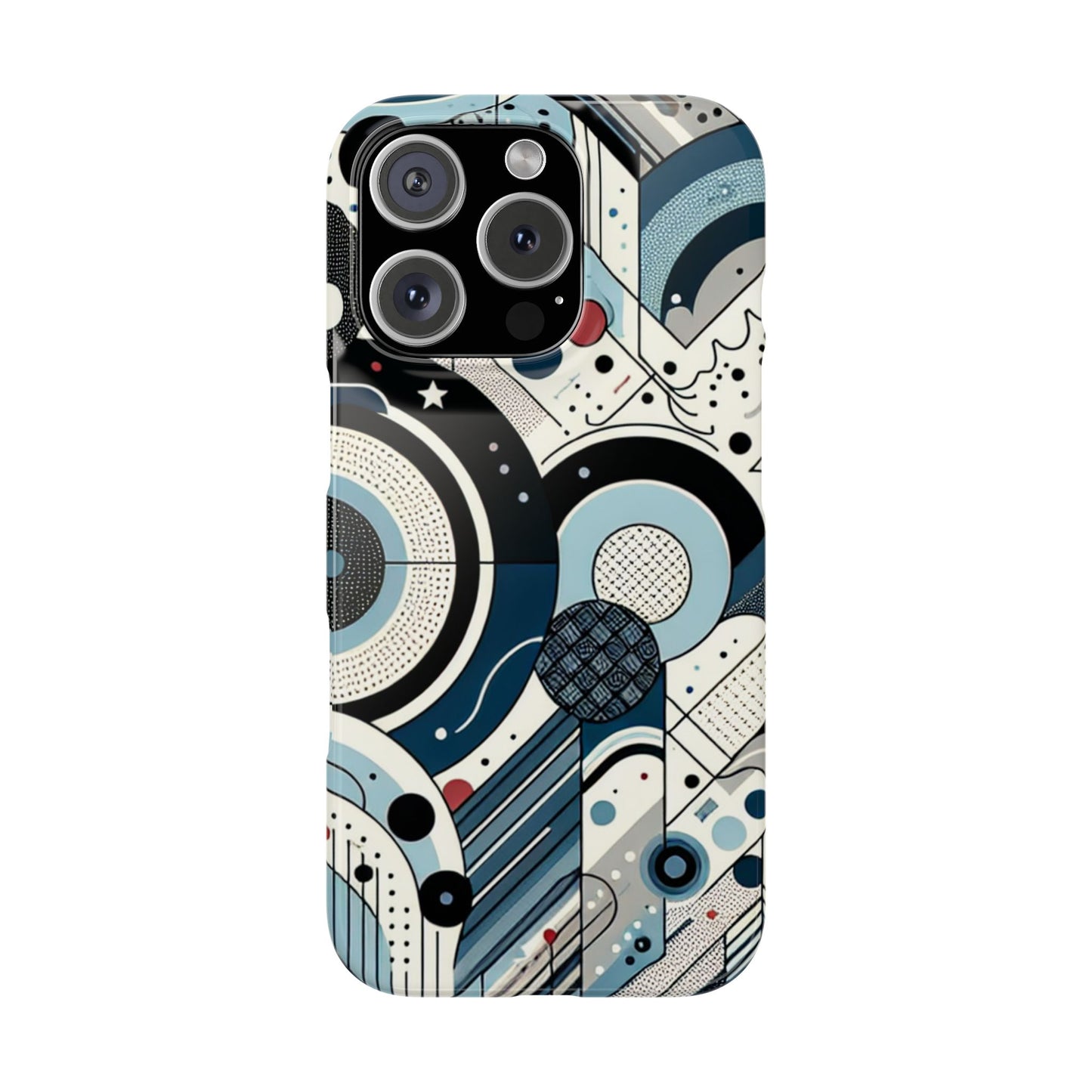 Stylish Geometric Slim Phone Case - Modern Abstract Design