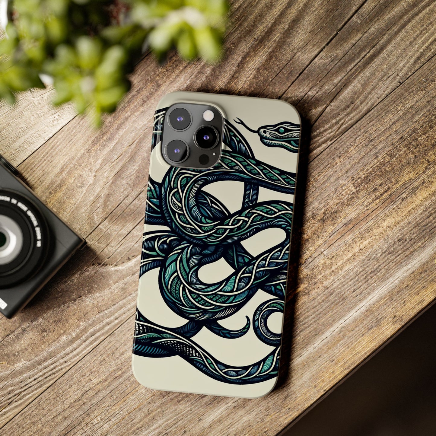 Artistic Snake Slim Phone Case - Unique Design for Nature Lovers