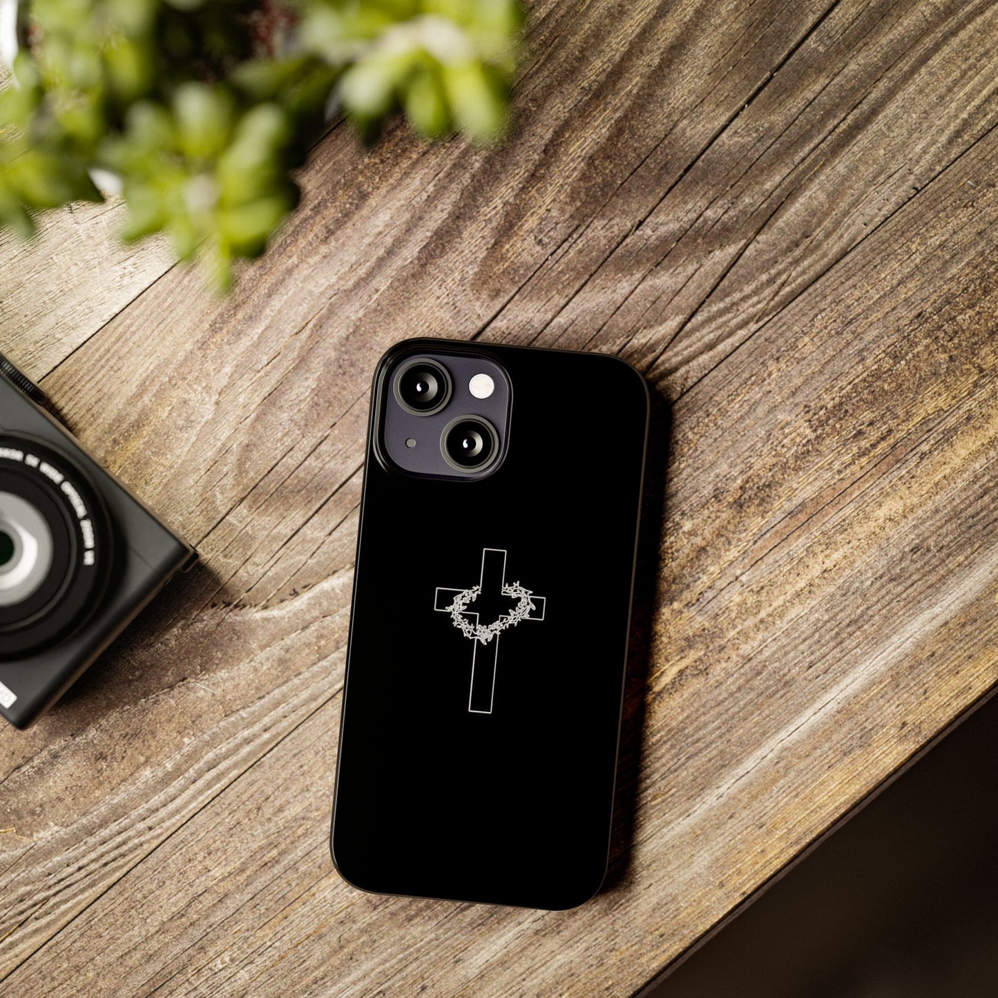 Faith-Inspired Slim Phone Case with Cross Design