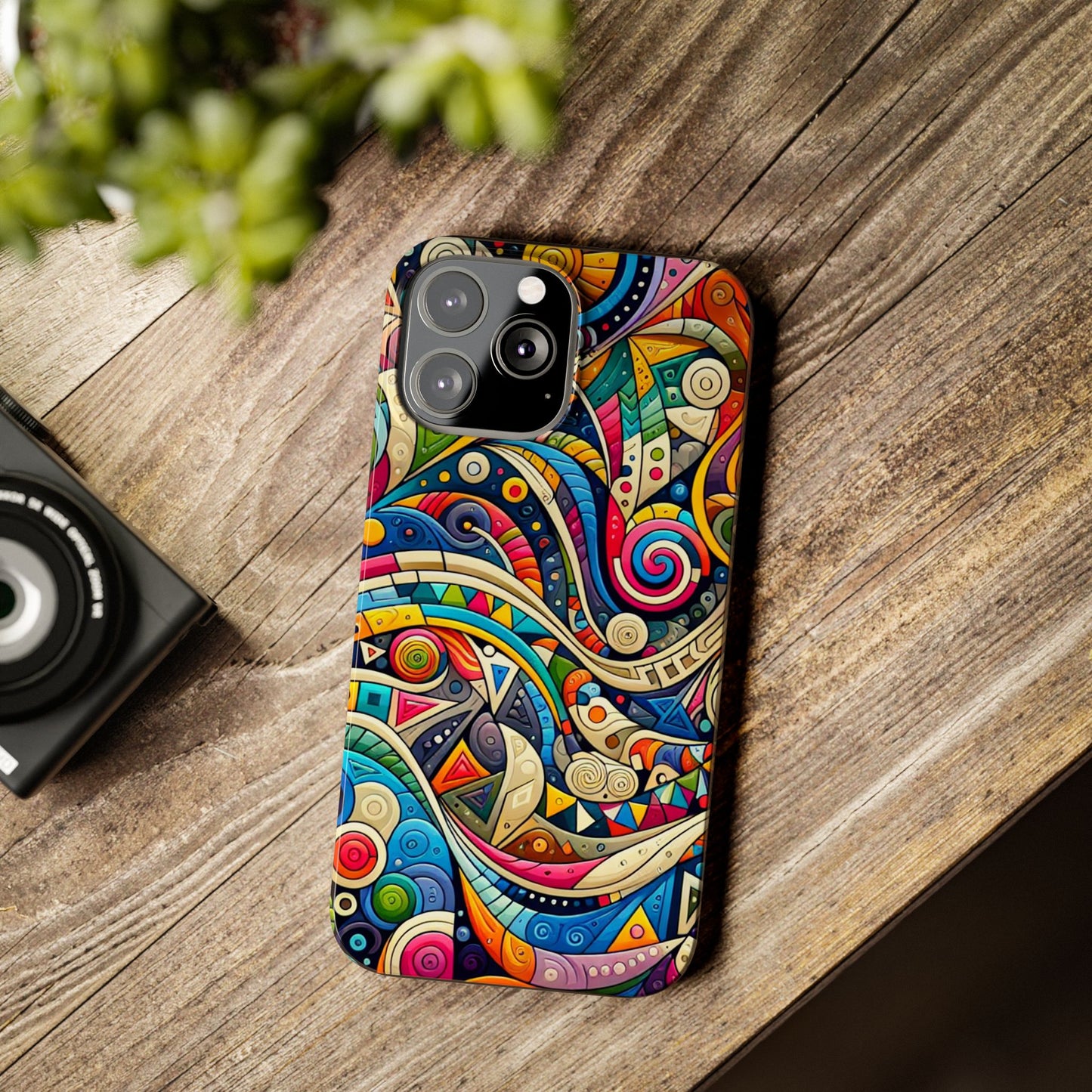 Colorful Abstract Slim Phone Case - Creative Art Design