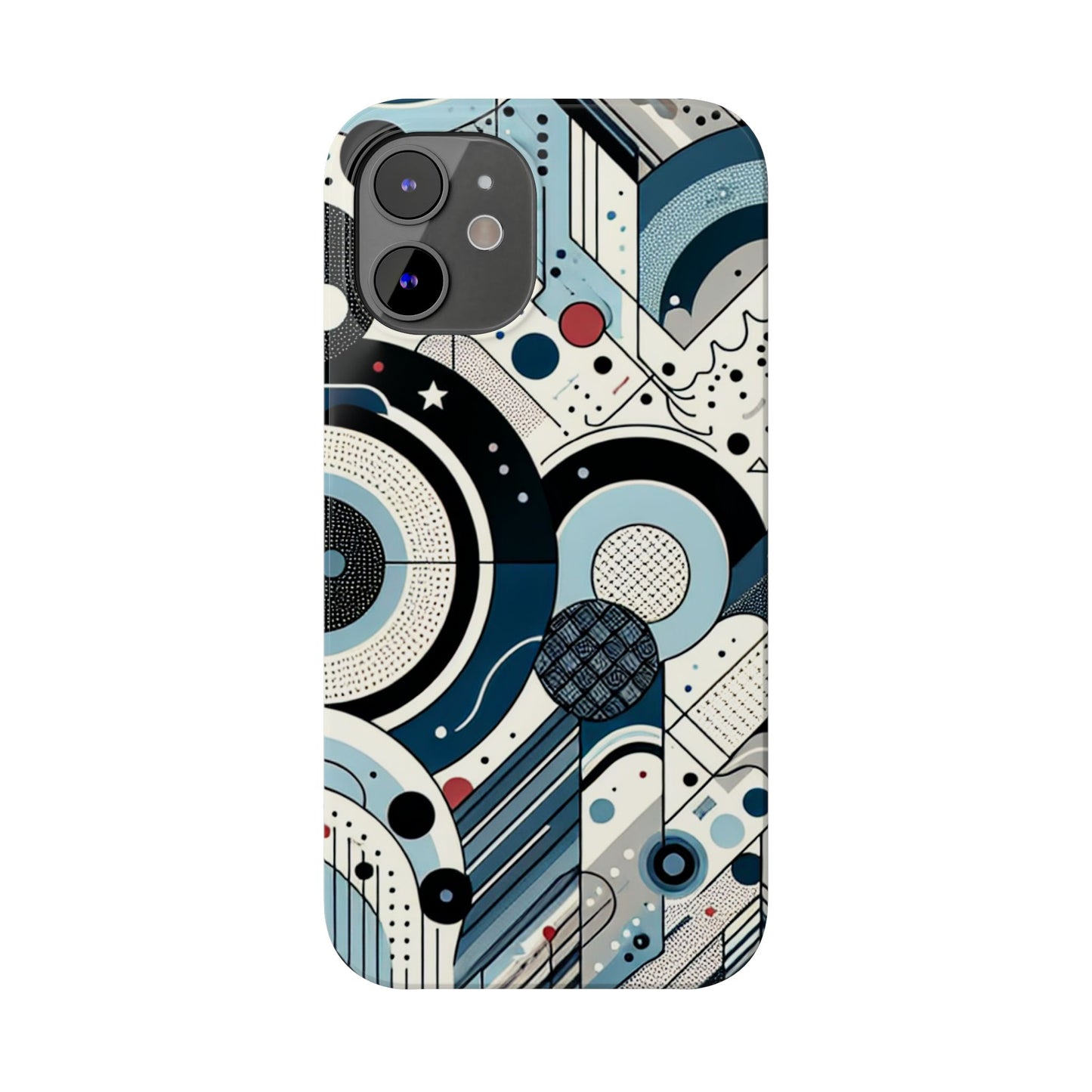 Stylish Geometric Slim Phone Case - Modern Abstract Design