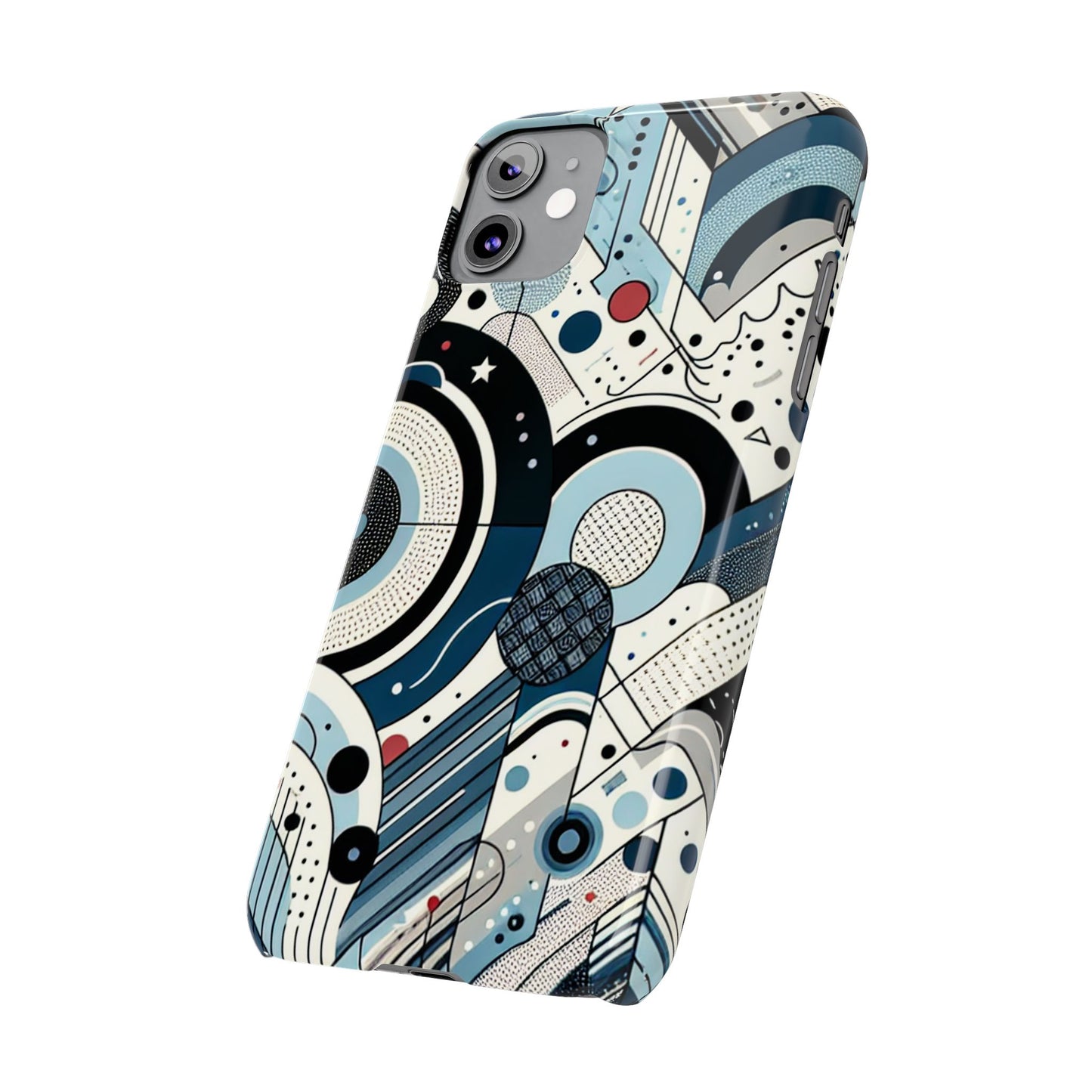 Stylish Geometric Slim Phone Case - Modern Abstract Design