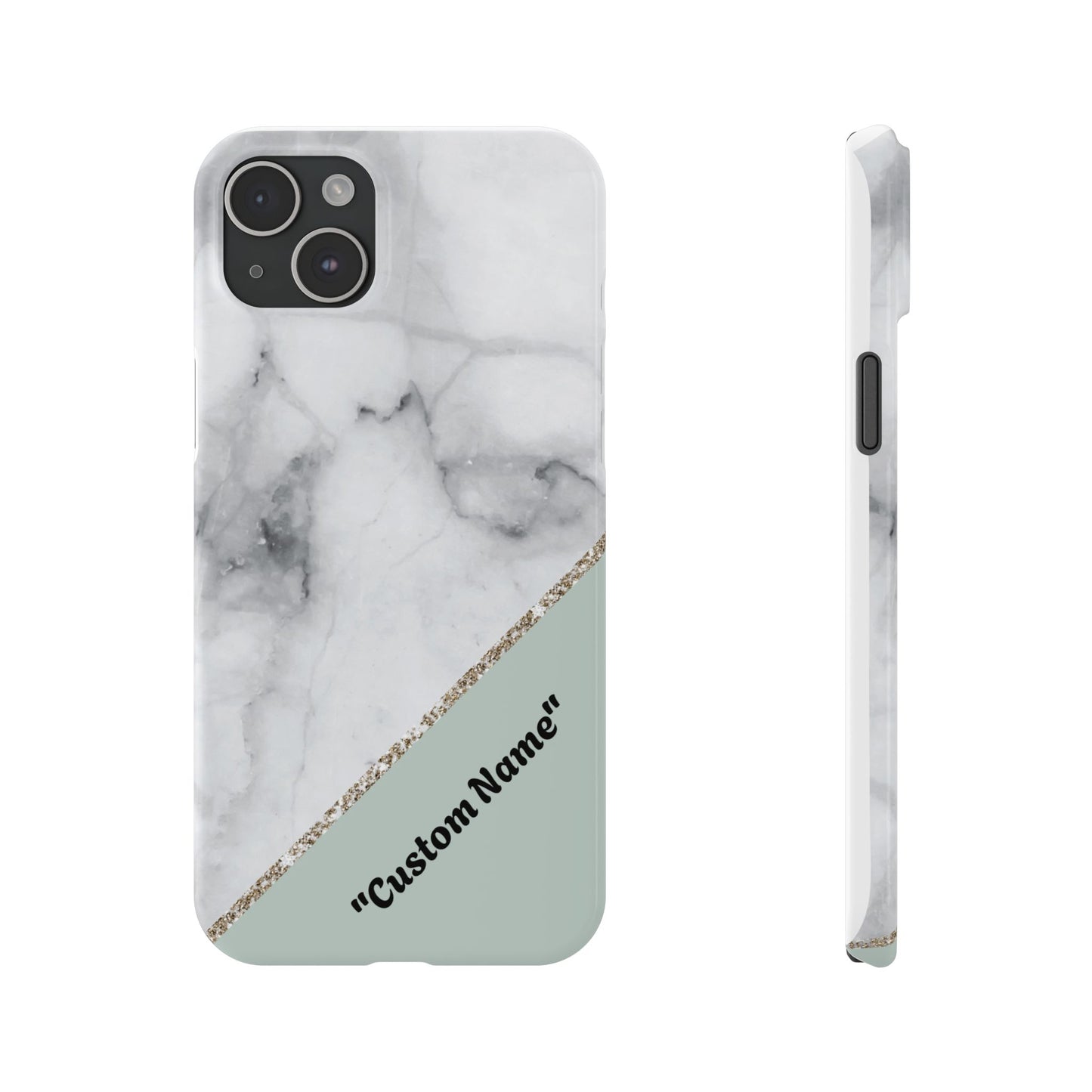 Custom Marble Slim Phone Case - Personalized Design for Trendy Protection