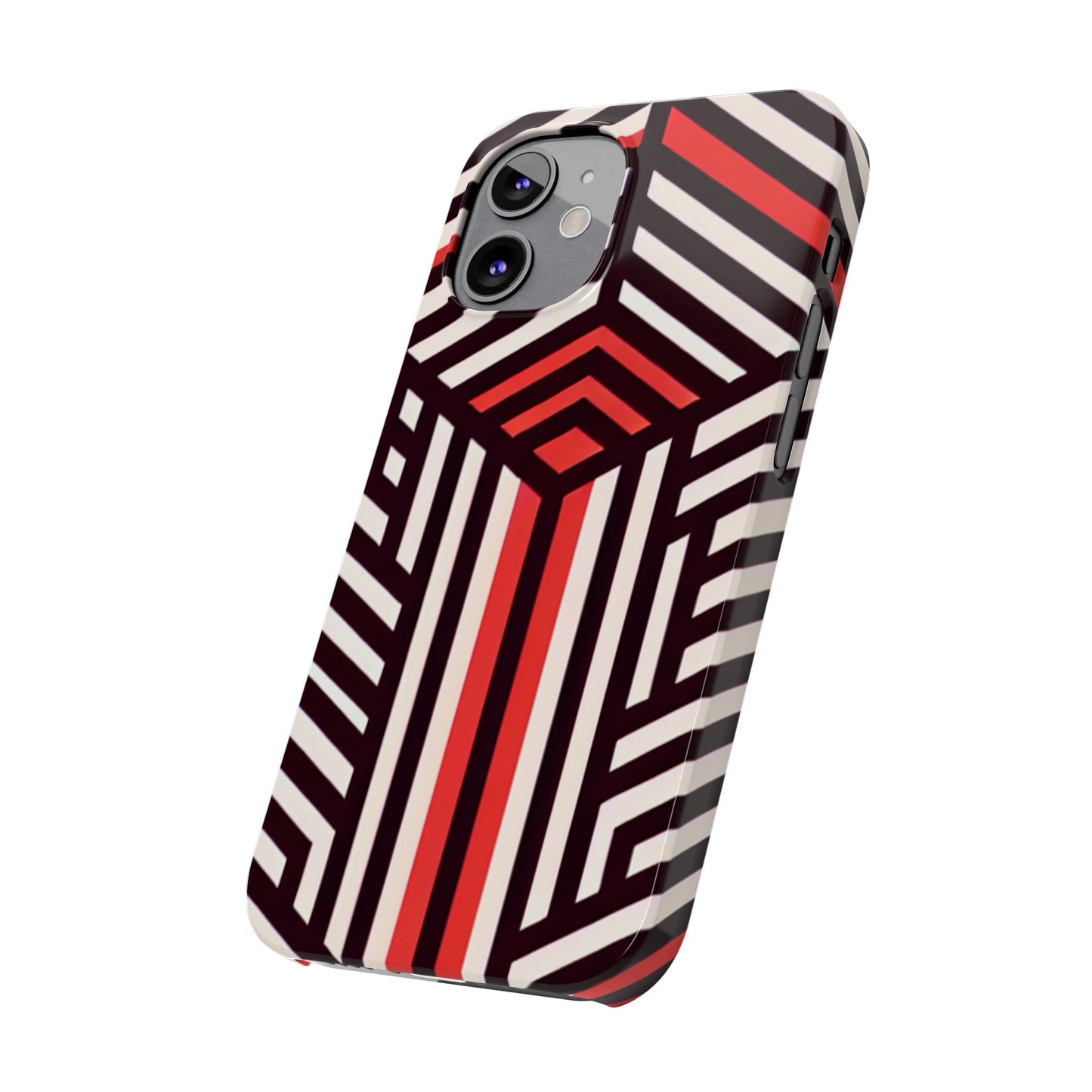 Geometric Slim Phone Case - Modern Abstract Design for Minimalist Style