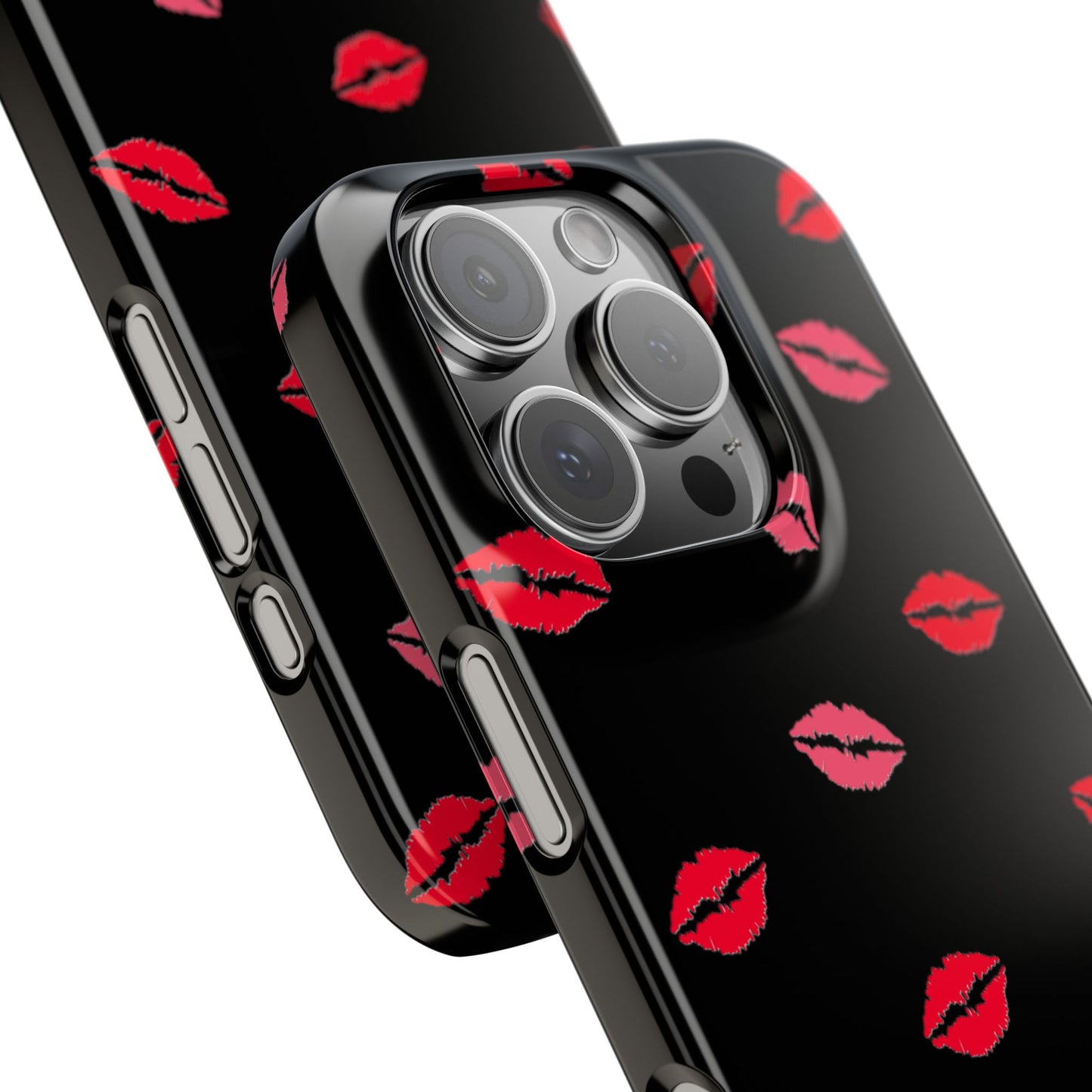 Kiss Mark Slim Phone Case - Chic Lip Print Design for Fashion Lovers