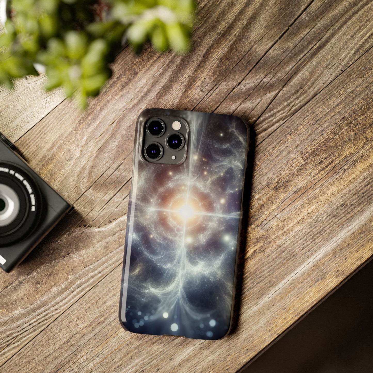 Cosmic Energy Slim Phone Case – Galaxy Design for Astronomy Lovers