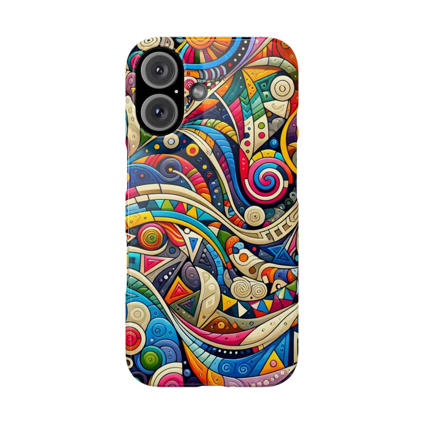 Colorful Abstract Slim Phone Case - Creative Art Design