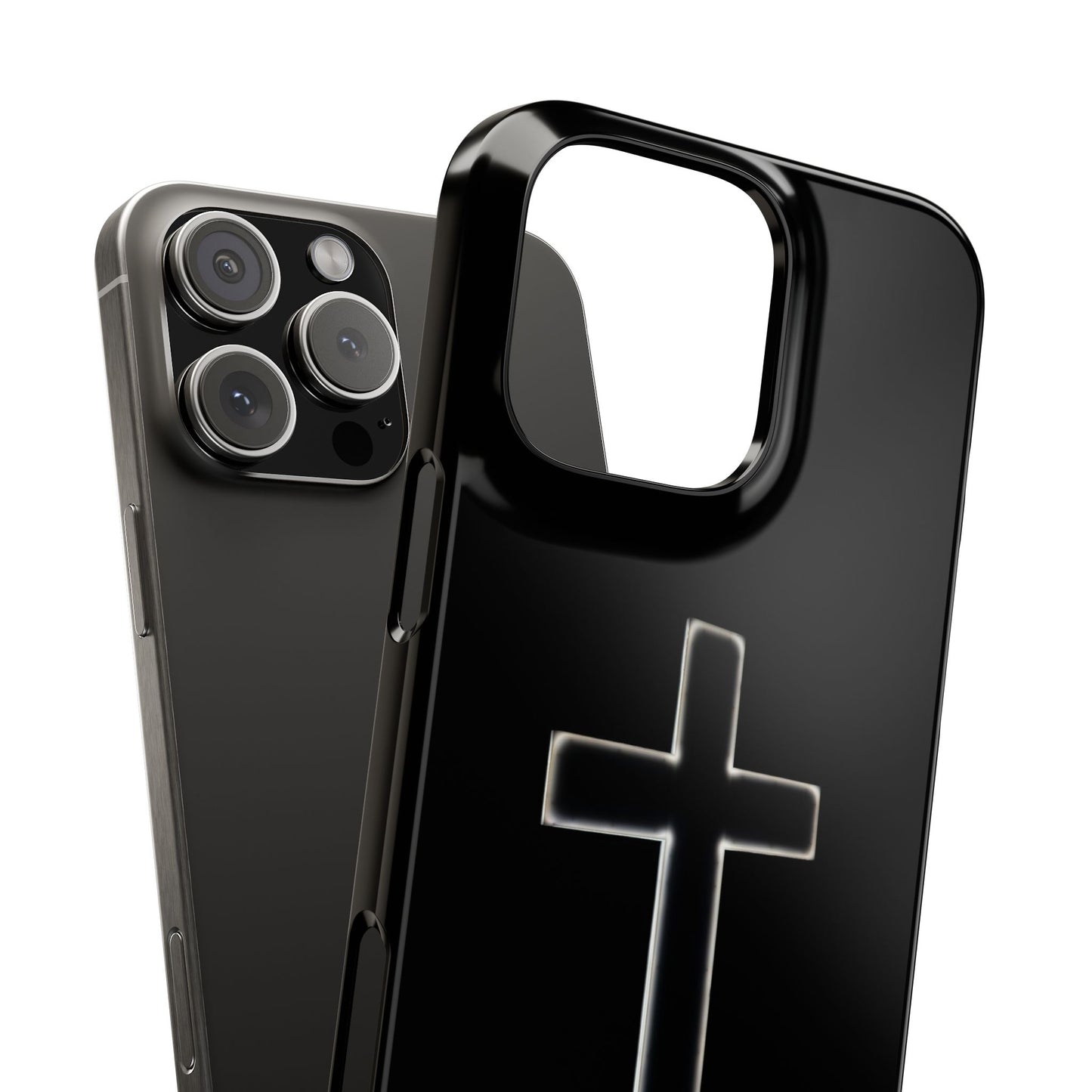 Inspirational Slim Phone Case with Cross Design