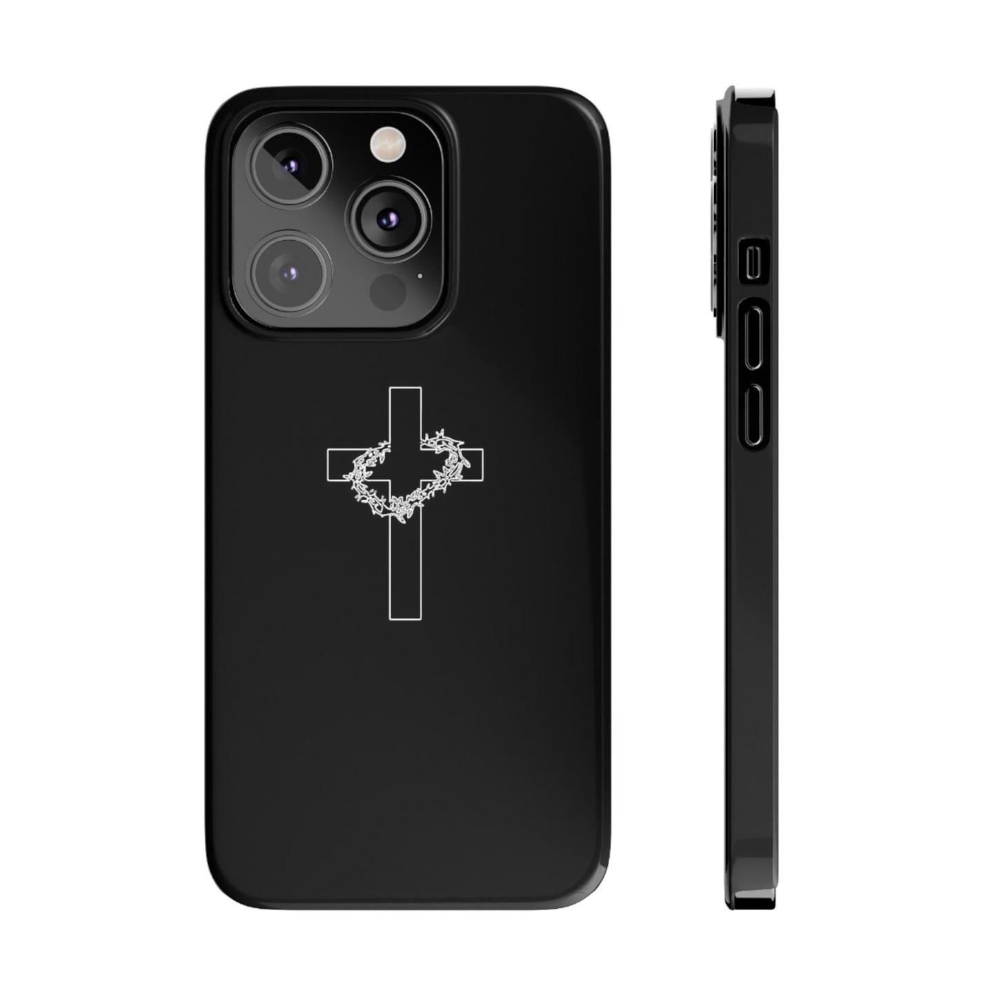 Faith-Inspired Slim Phone Case with Cross Design