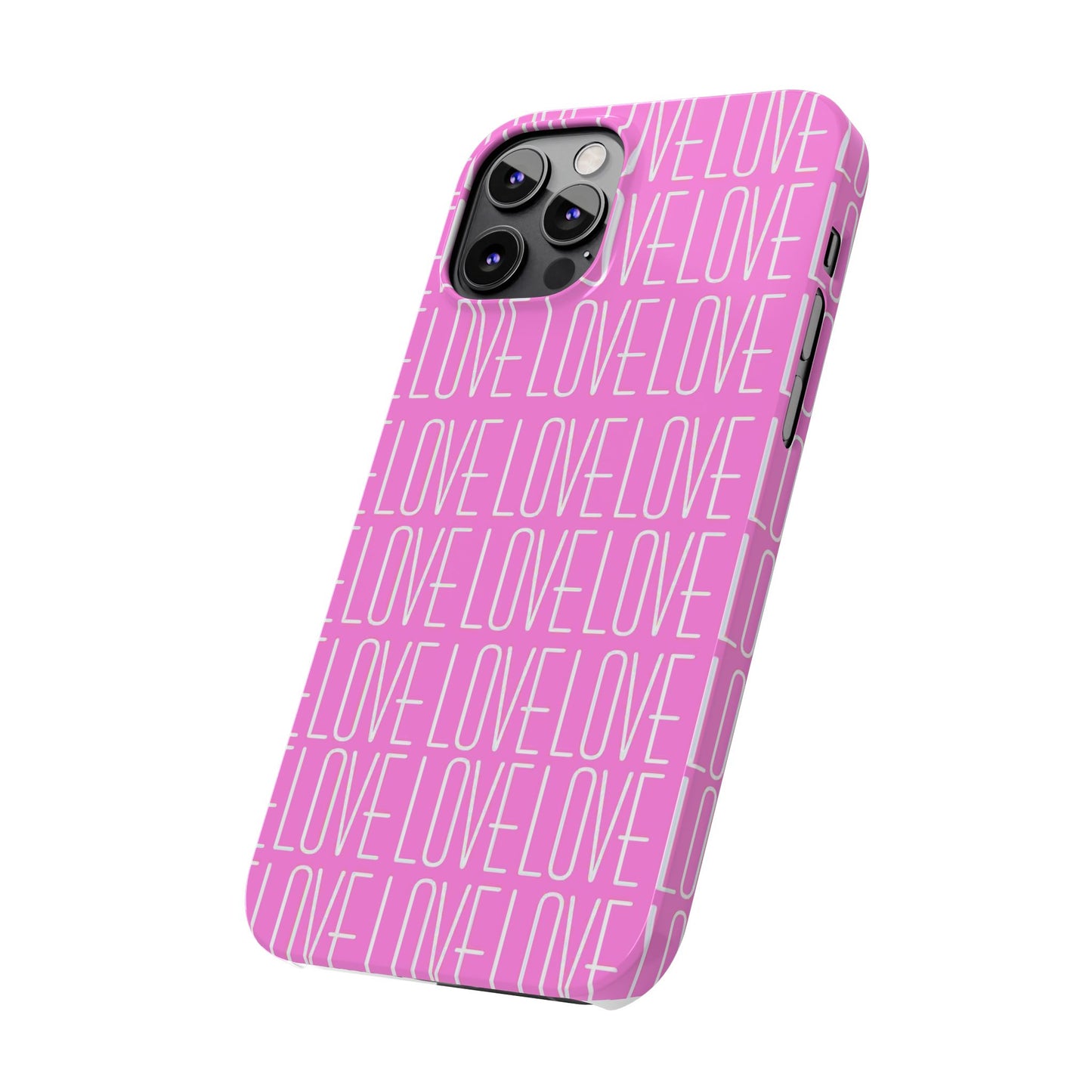 Pink Love Slim Phone Case - Perfect Gift for Valentine's Day, Anniversaries, and Loving Moments