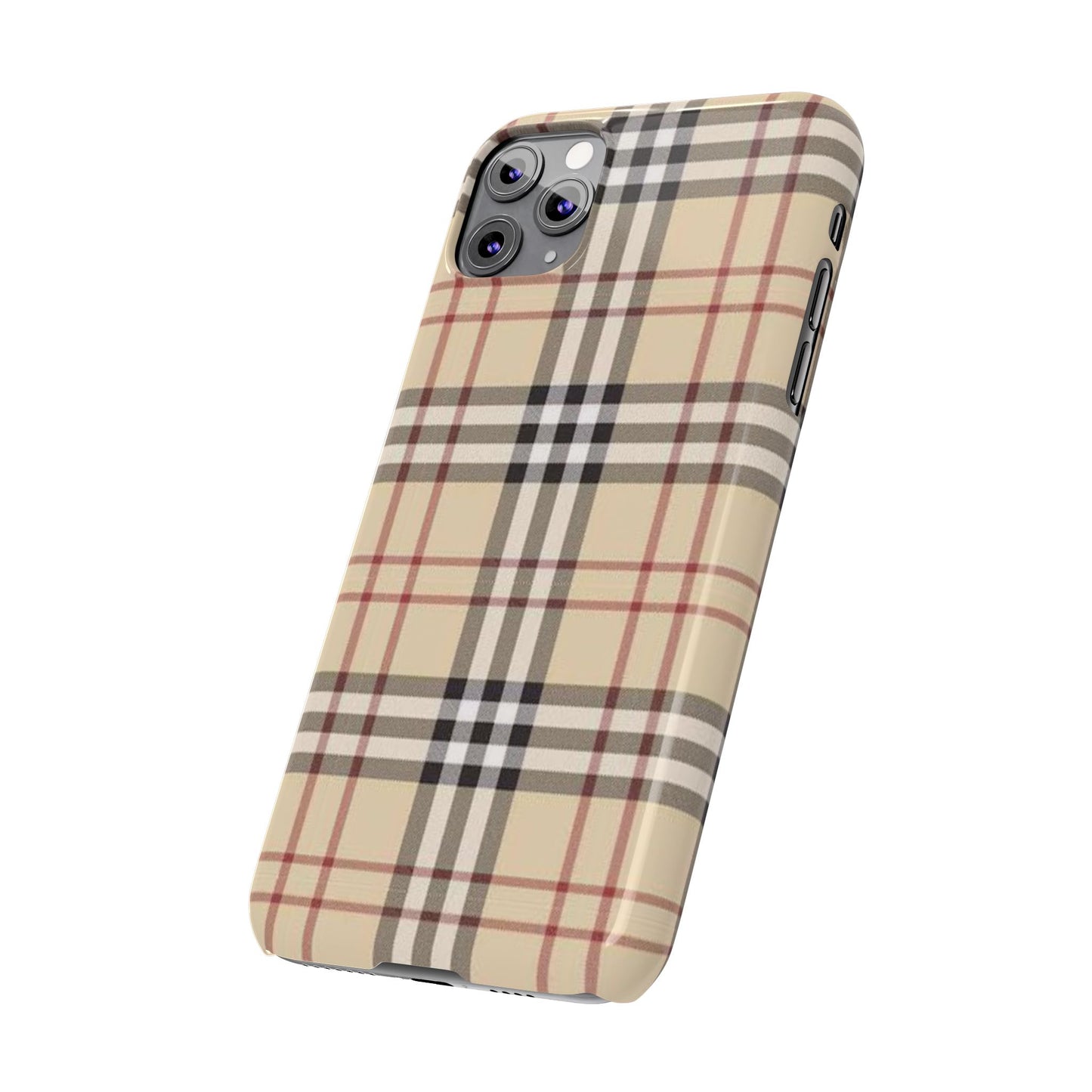 Classic Plaid Slim Phone Case - Stylish and Durable Protective Cover