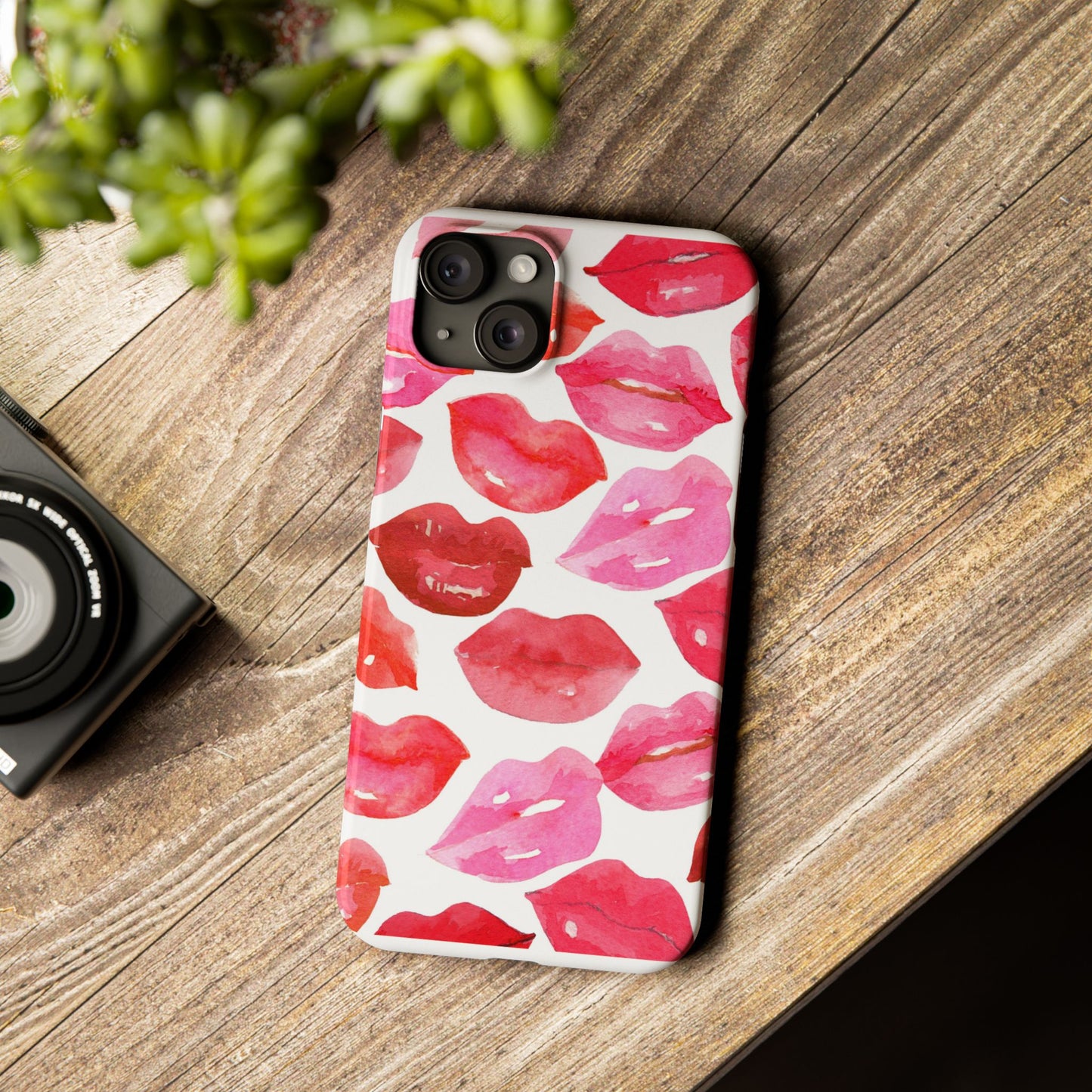 Romantic Kiss Lip Design Slim Phone Case - Perfect Gift for Valentine's Day