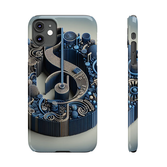 Abstract Musical Note Slim Phone Case - Modern Design for Music Lovers