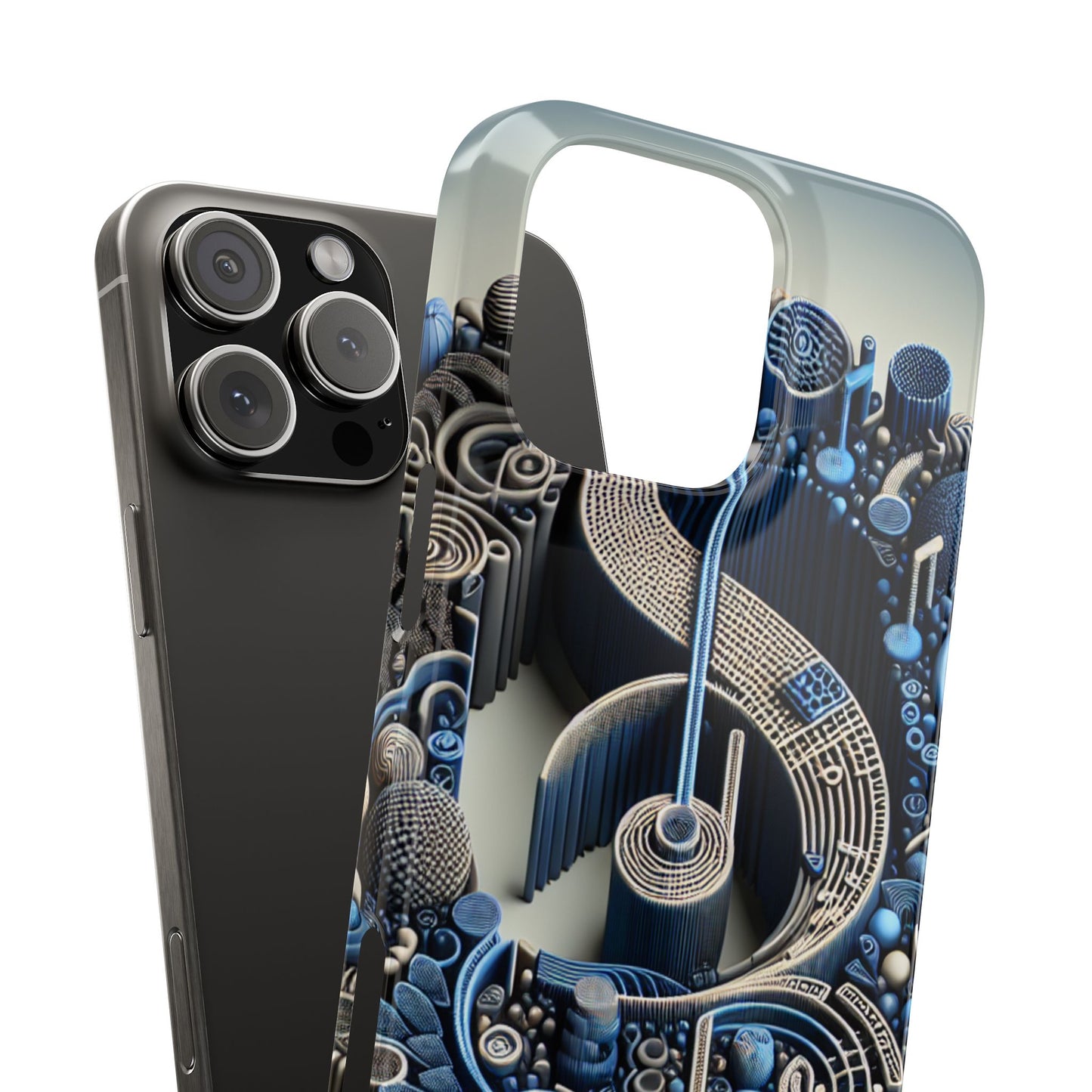 Abstract Musical Note Slim Phone Case - Modern Design for Music Lovers