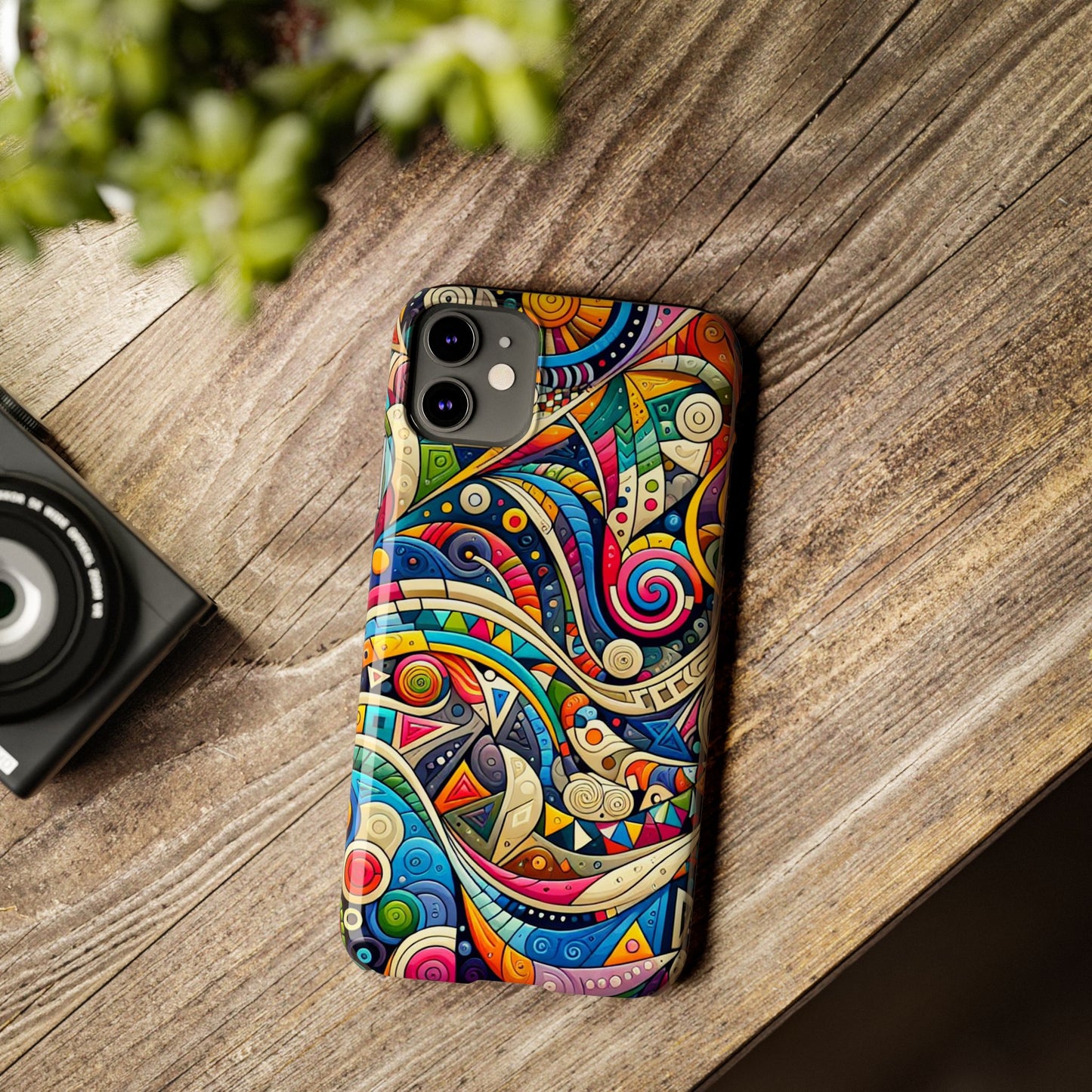 Colorful Abstract Slim Phone Case - Creative Art Design