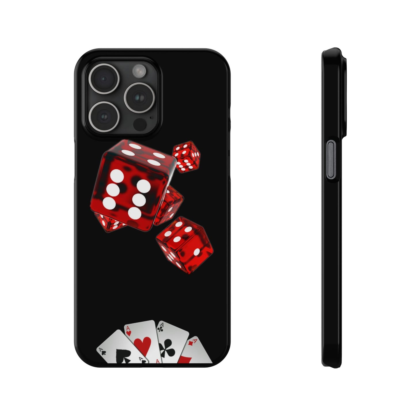 Sleek Casino Dice Slim Phone Case – Perfect for Gamblers and Poker Enthusiasts