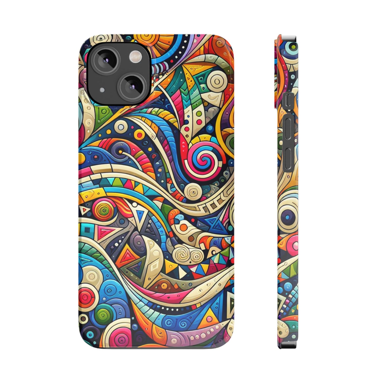 Colorful Abstract Slim Phone Case - Creative Art Design