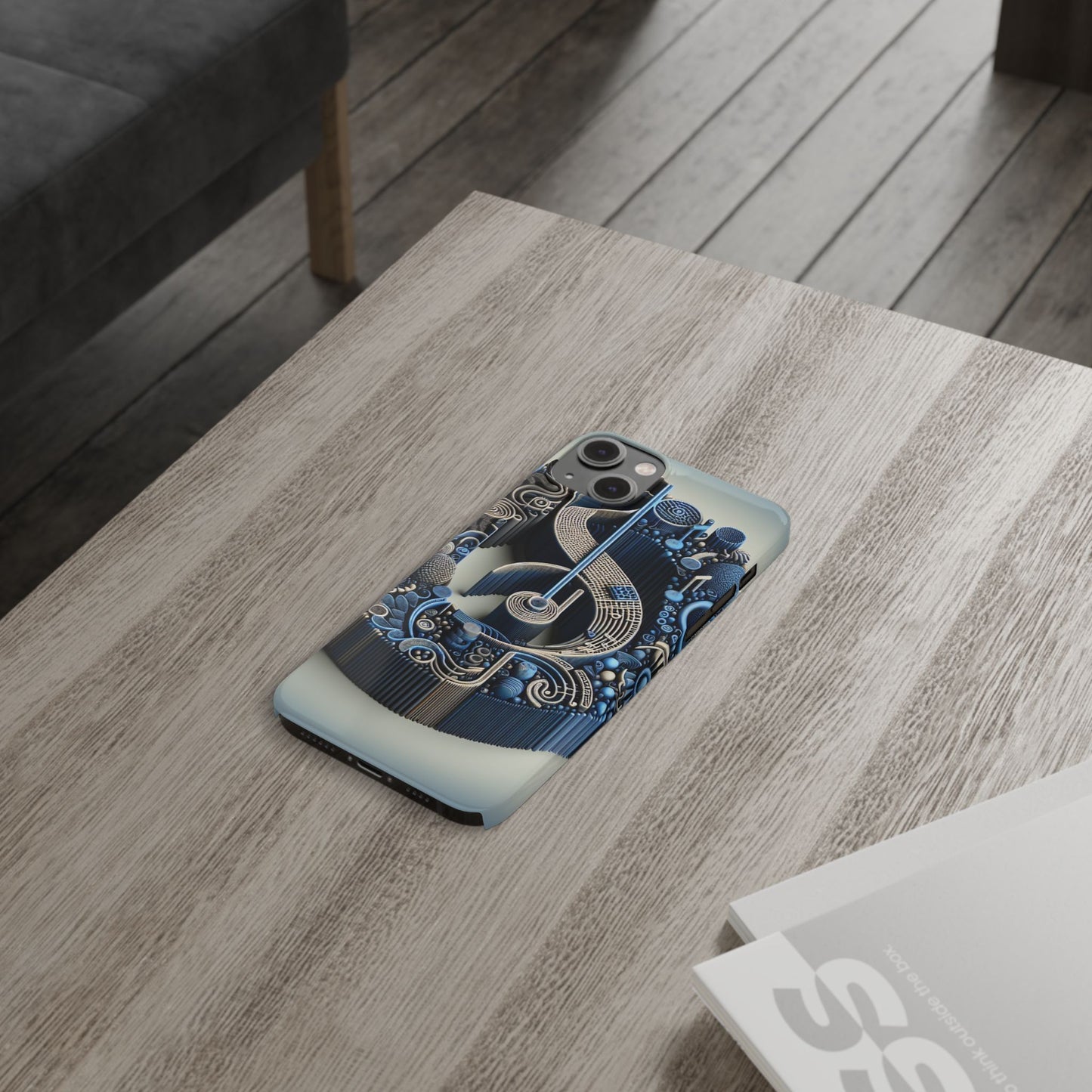 Abstract Musical Note Slim Phone Case - Modern Design for Music Lovers