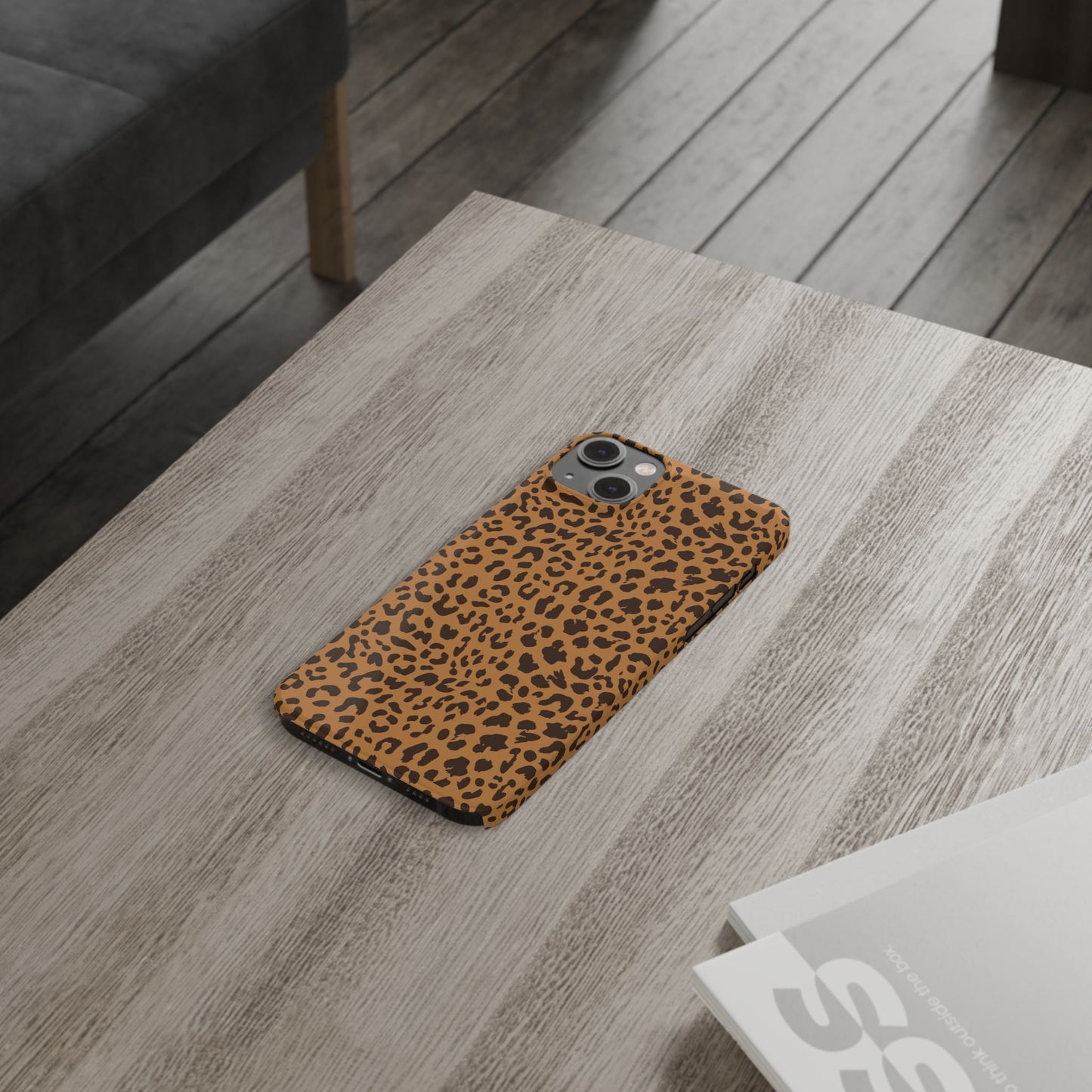 Sleek Leopard Print Slim Phone Case - Stylish & Durable Protection