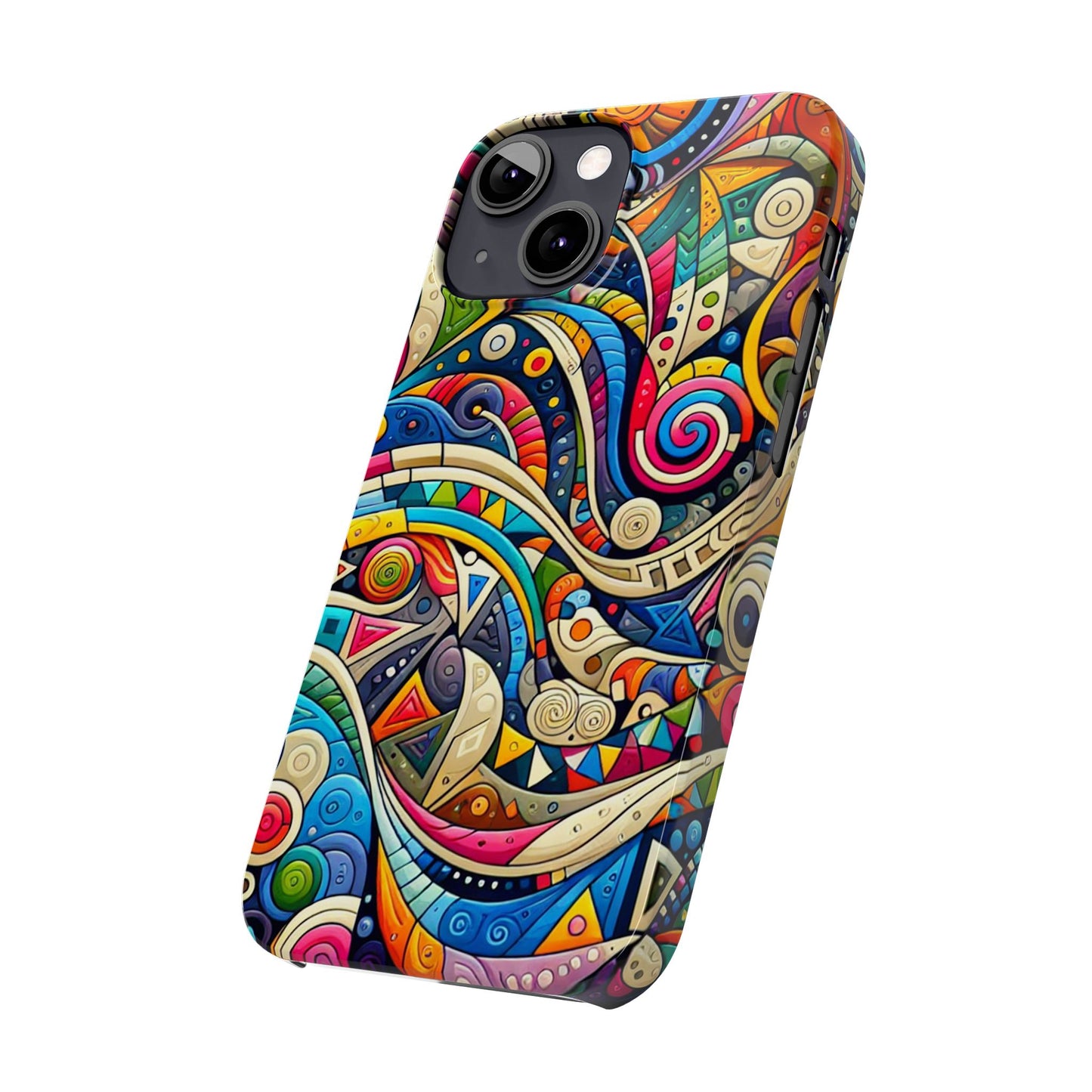 Colorful Abstract Slim Phone Case - Creative Art Design