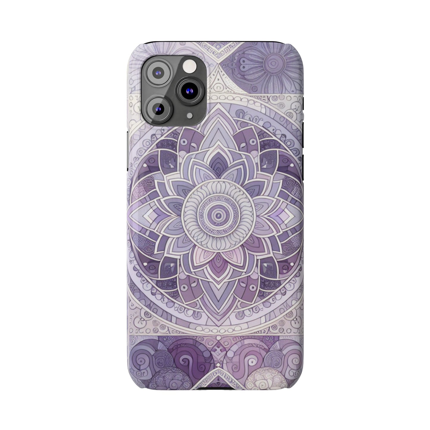 Elegant Mandala Slim Phone Case – Purple Harmony Design