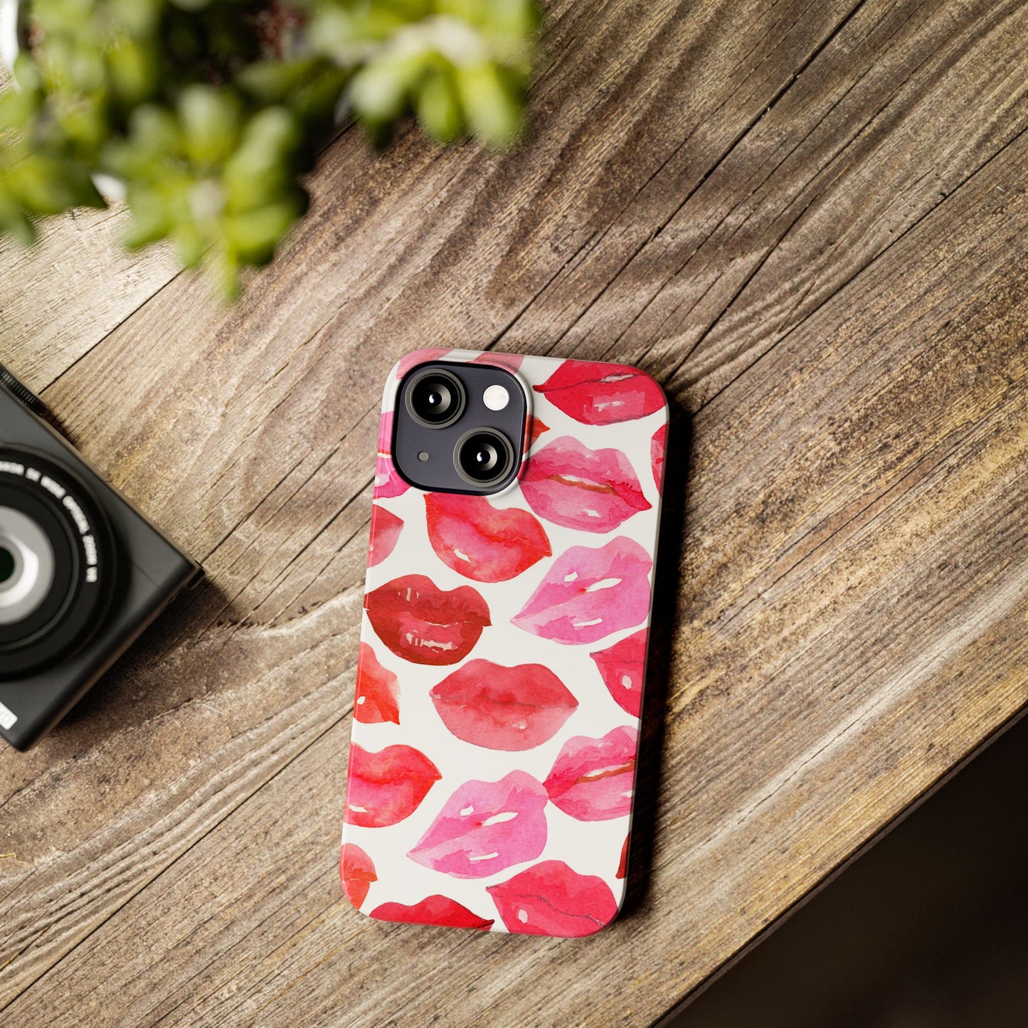 Romantic Kiss Lip Design Slim Phone Case - Perfect Gift for Valentine's Day