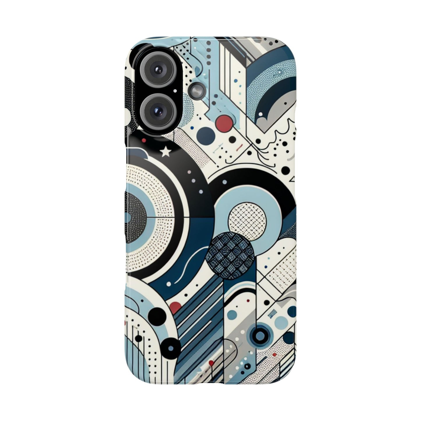 Stylish Geometric Slim Phone Case - Modern Abstract Design