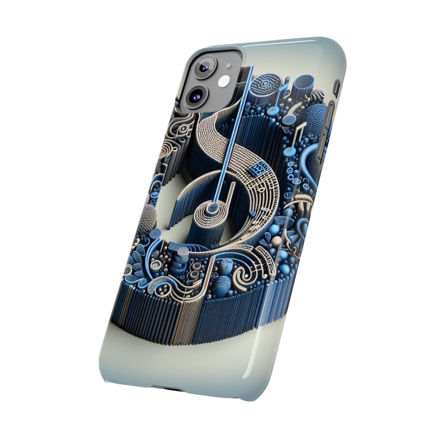 Abstract Musical Note Slim Phone Case - Modern Design for Music Lovers