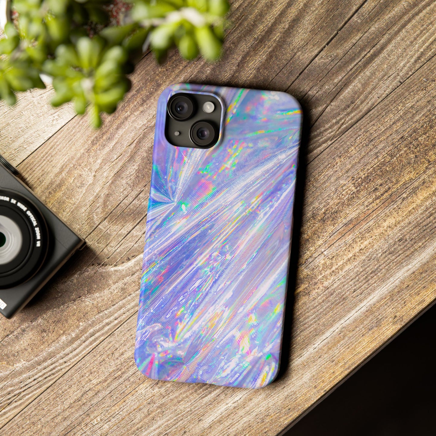 Iridescent Slim Phone Case - Holographic Design for Trendy Protection