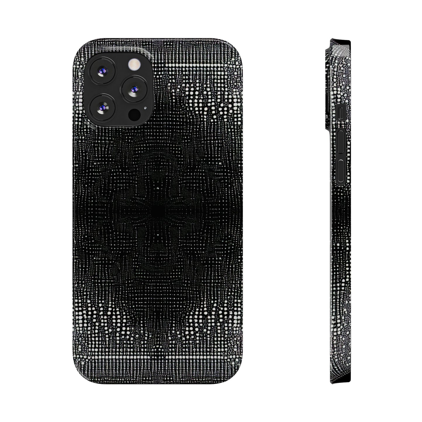 Glamorous Black Diamond Pattern Slim Phone Case