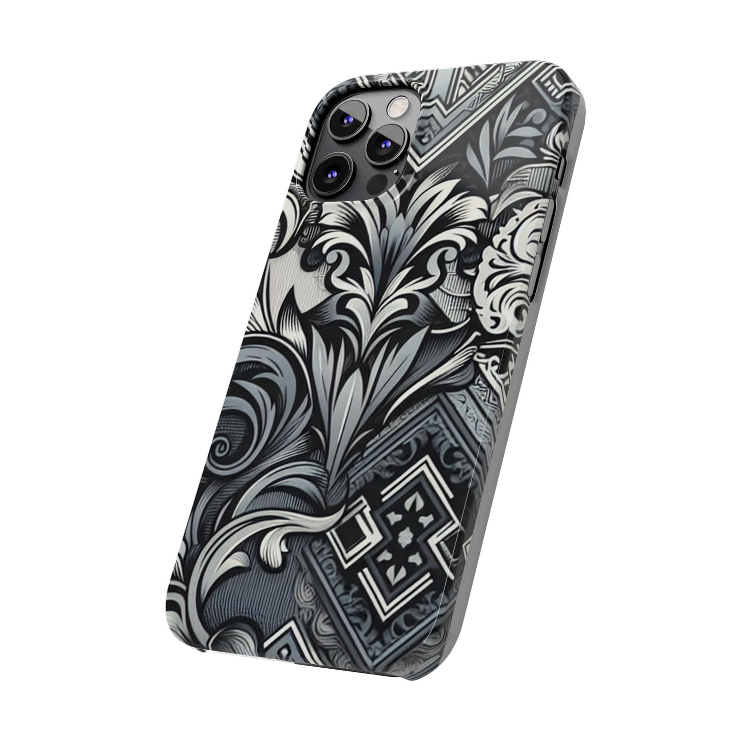 Elegant Floral Slim Phone Case - Stylish Protection for Modern Aesthetics