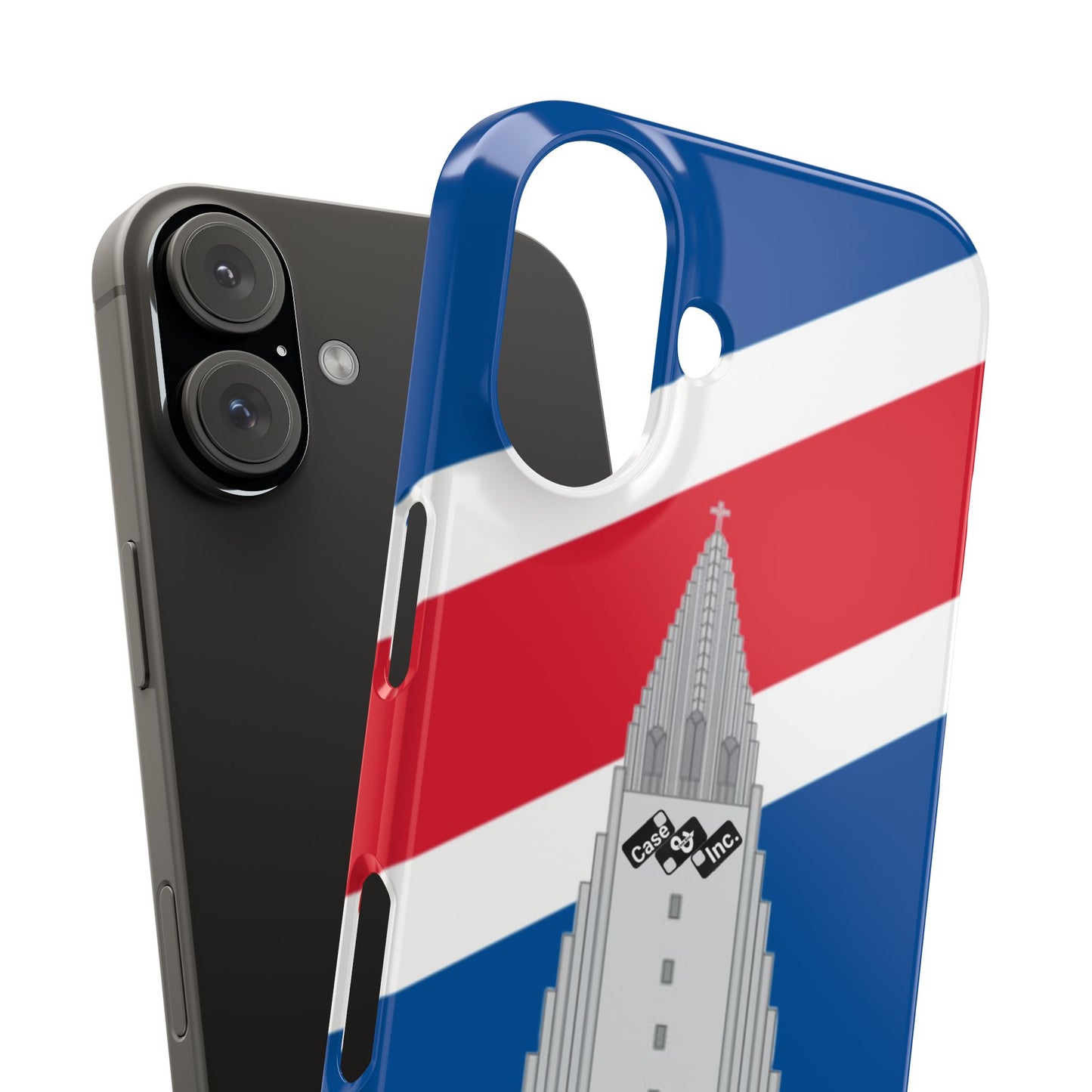 I Love Iceland Slim Phone Case - Colorful Reykjavík Landmark Design