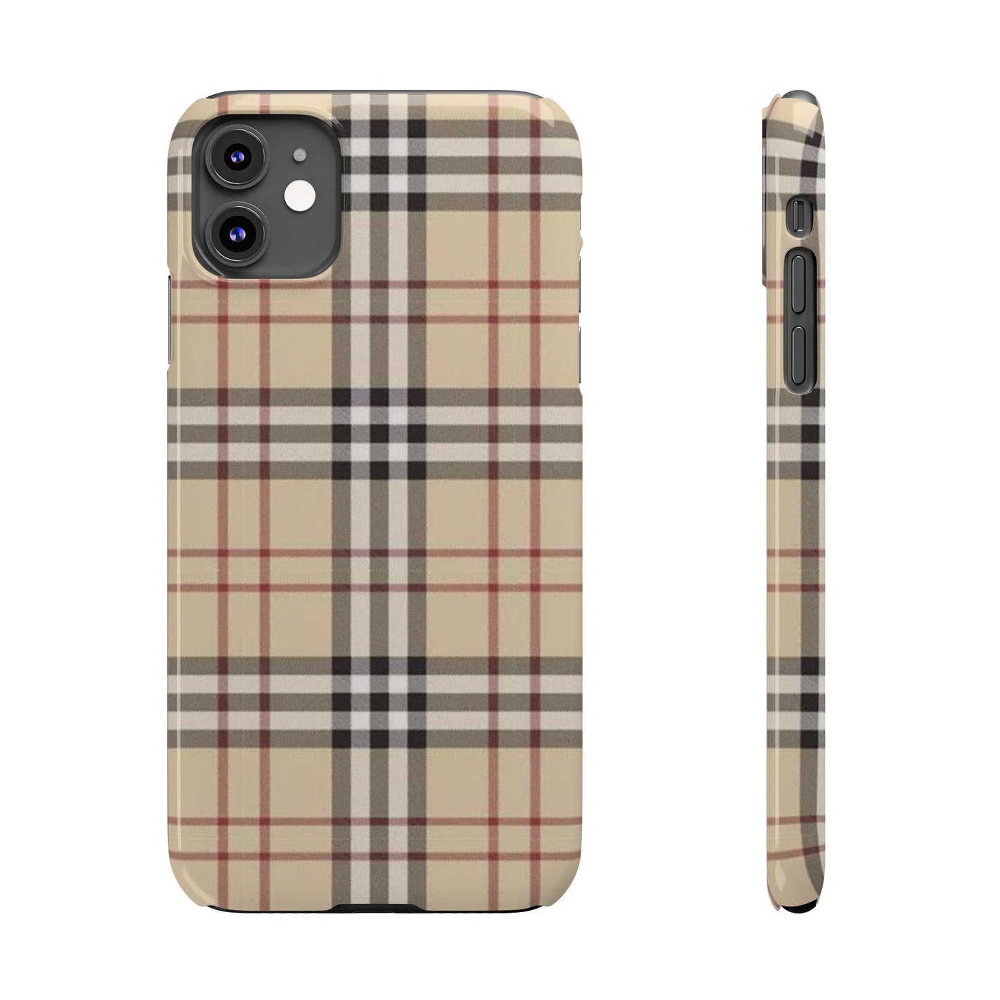 Classic Plaid Slim Phone Case - Stylish and Durable Protective Cover