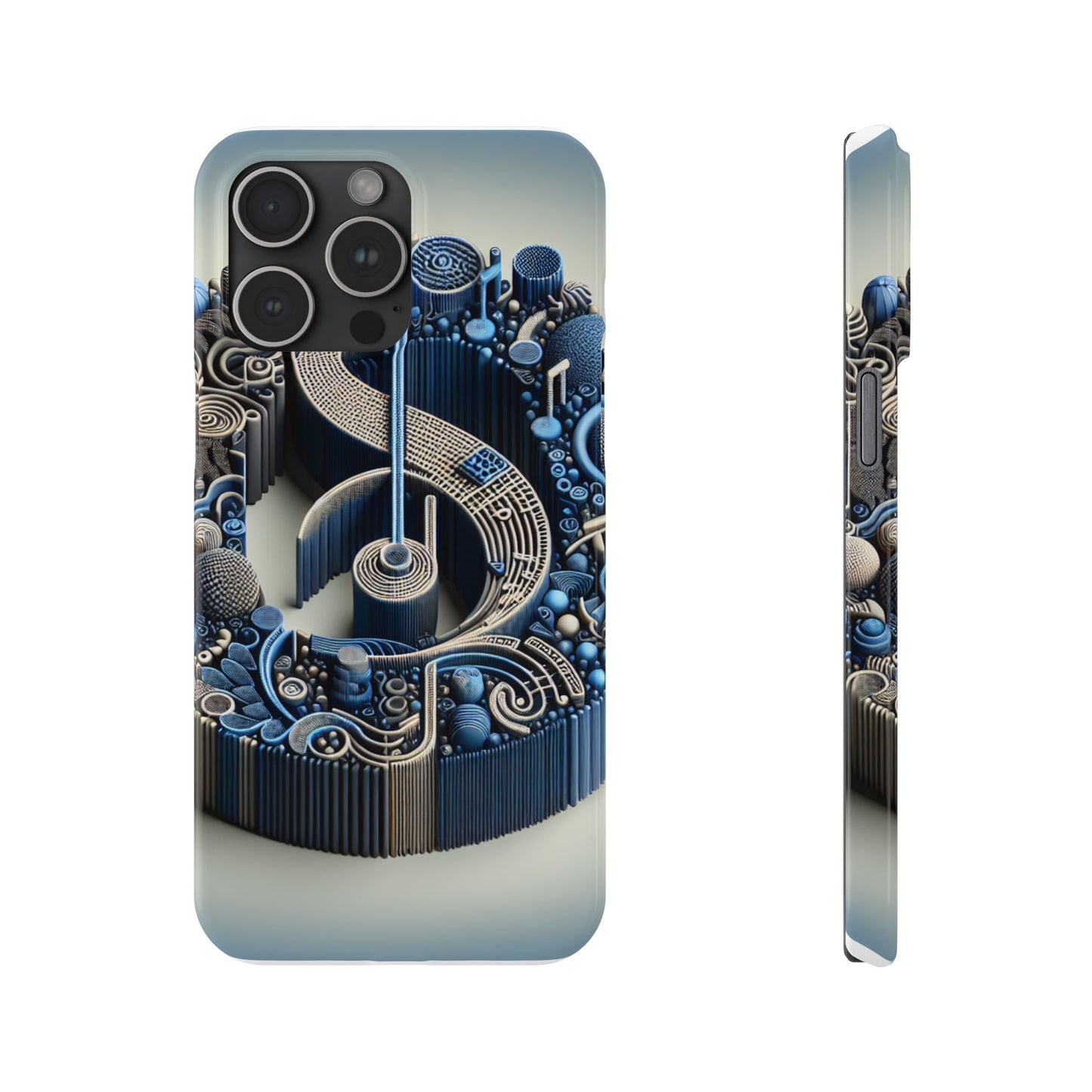 Abstract Musical Note Slim Phone Case - Modern Design for Music Lovers