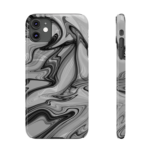 Stylish Black and Gray Abstract Slim Phone Case