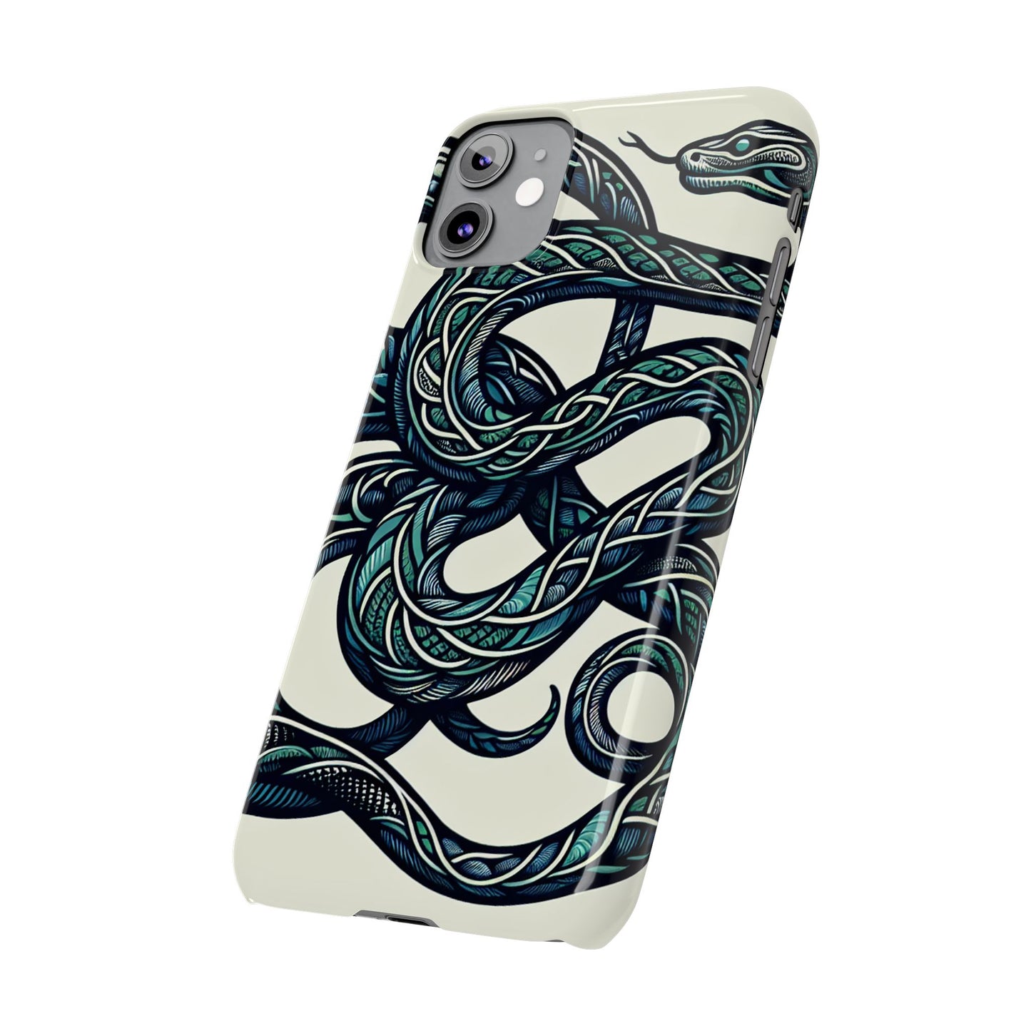 Artistic Snake Slim Phone Case - Unique Design for Nature Lovers