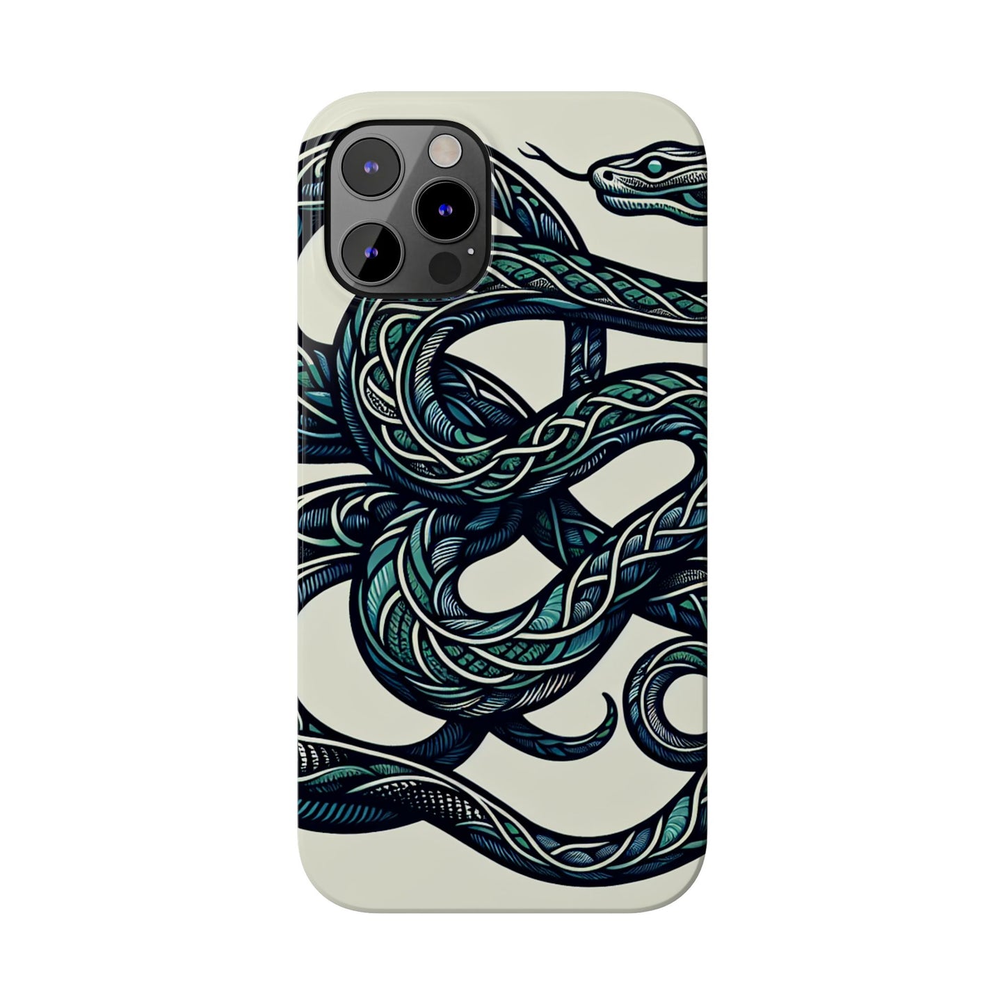 Artistic Snake Slim Phone Case - Unique Design for Nature Lovers