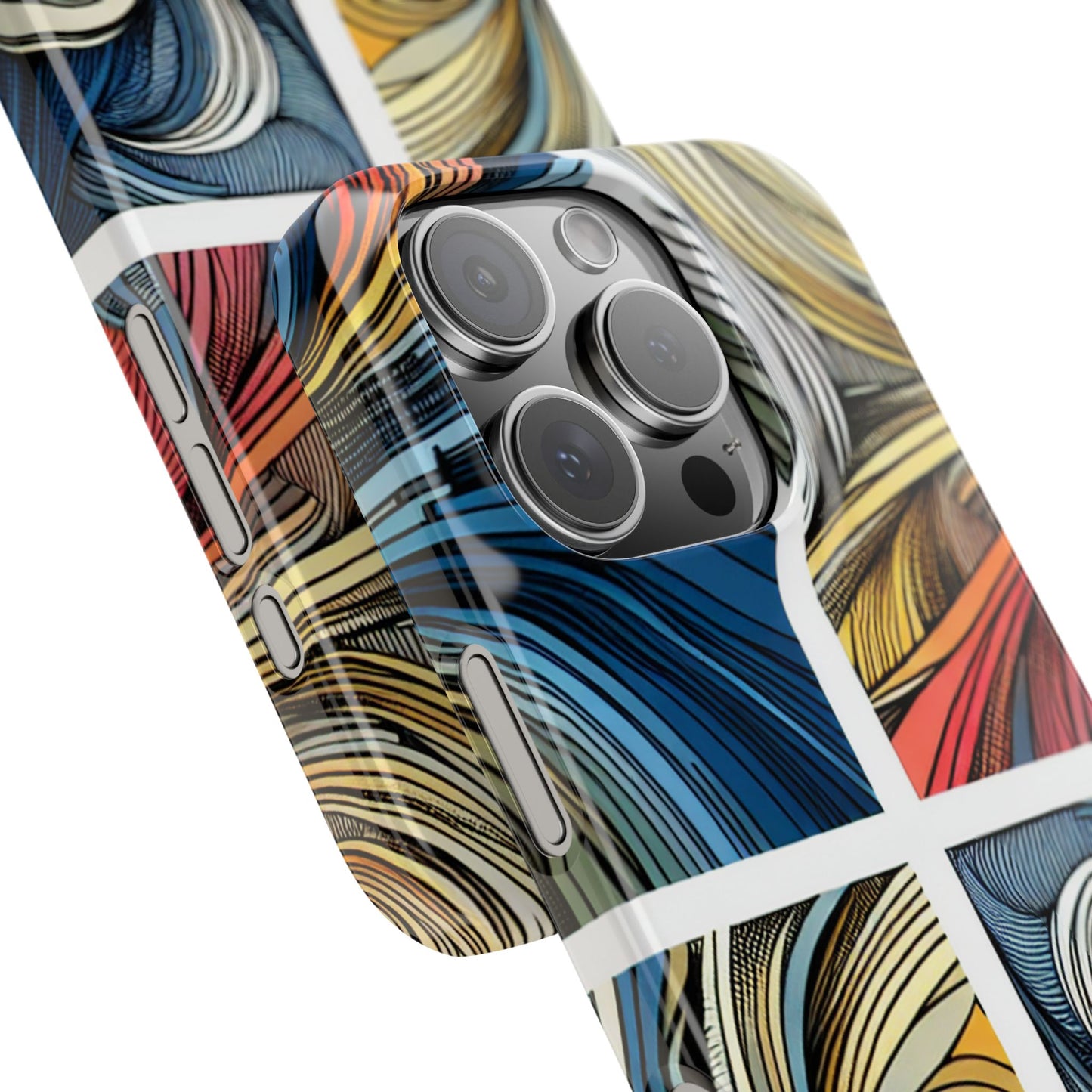 Artistic Slim Phone Cases - Colorful Swirl Design for Creative Souls