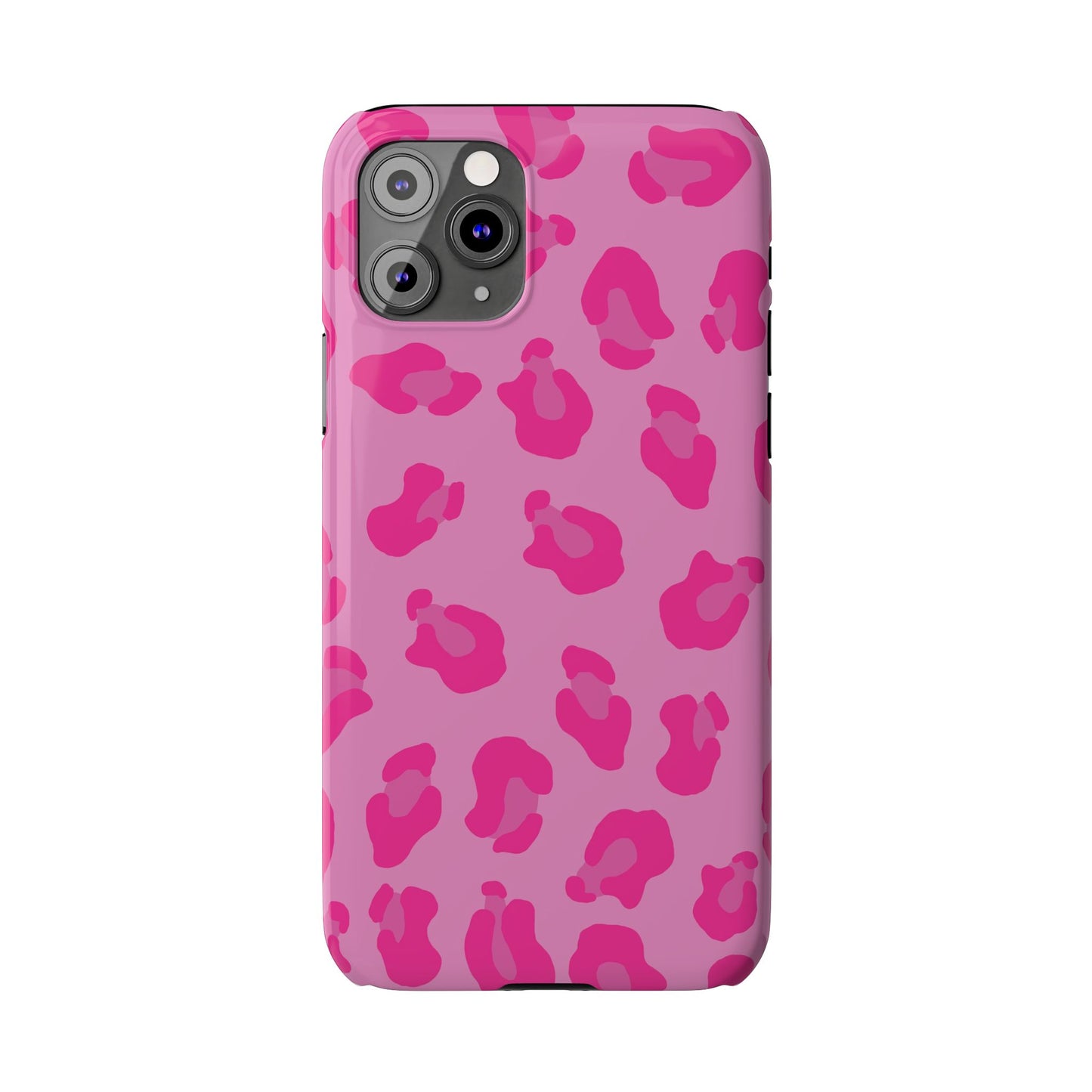 Pink Leopard Print Slim Phone Case - Stylish & Trendy Protection