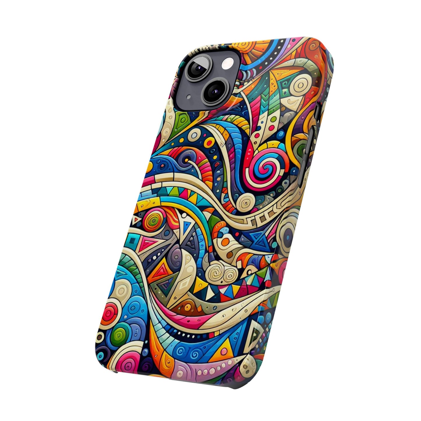 Colorful Abstract Slim Phone Case - Creative Art Design