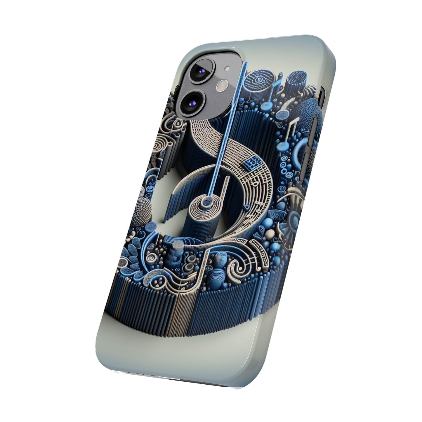 Abstract Musical Note Slim Phone Case - Modern Design for Music Lovers