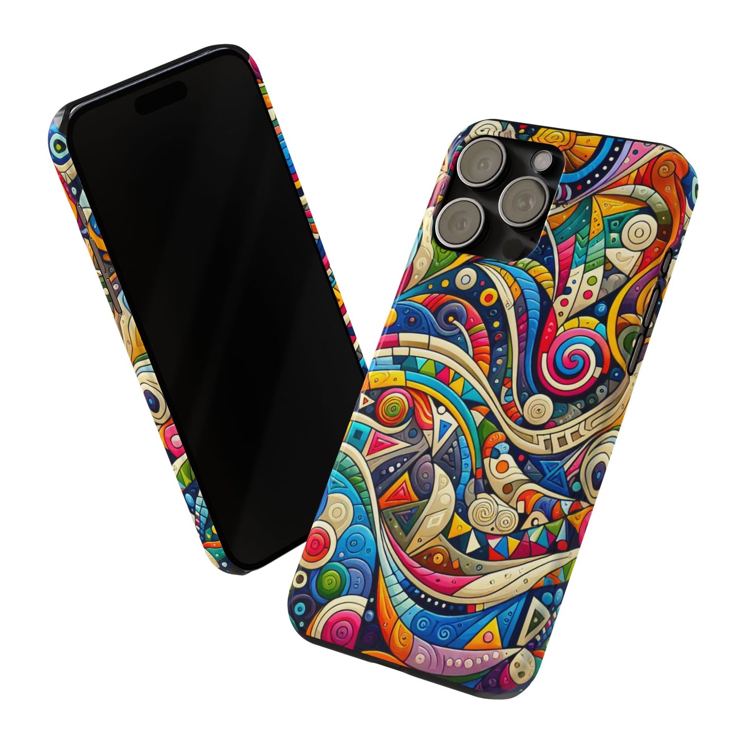 Colorful Abstract Slim Phone Case - Creative Art Design