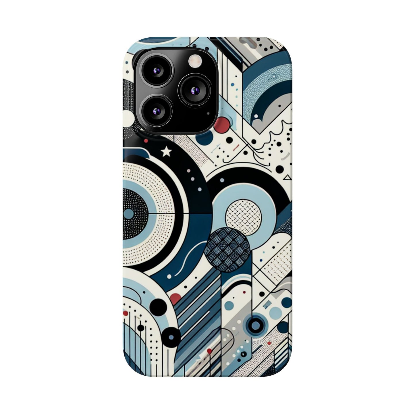 Stylish Geometric Slim Phone Case - Modern Abstract Design