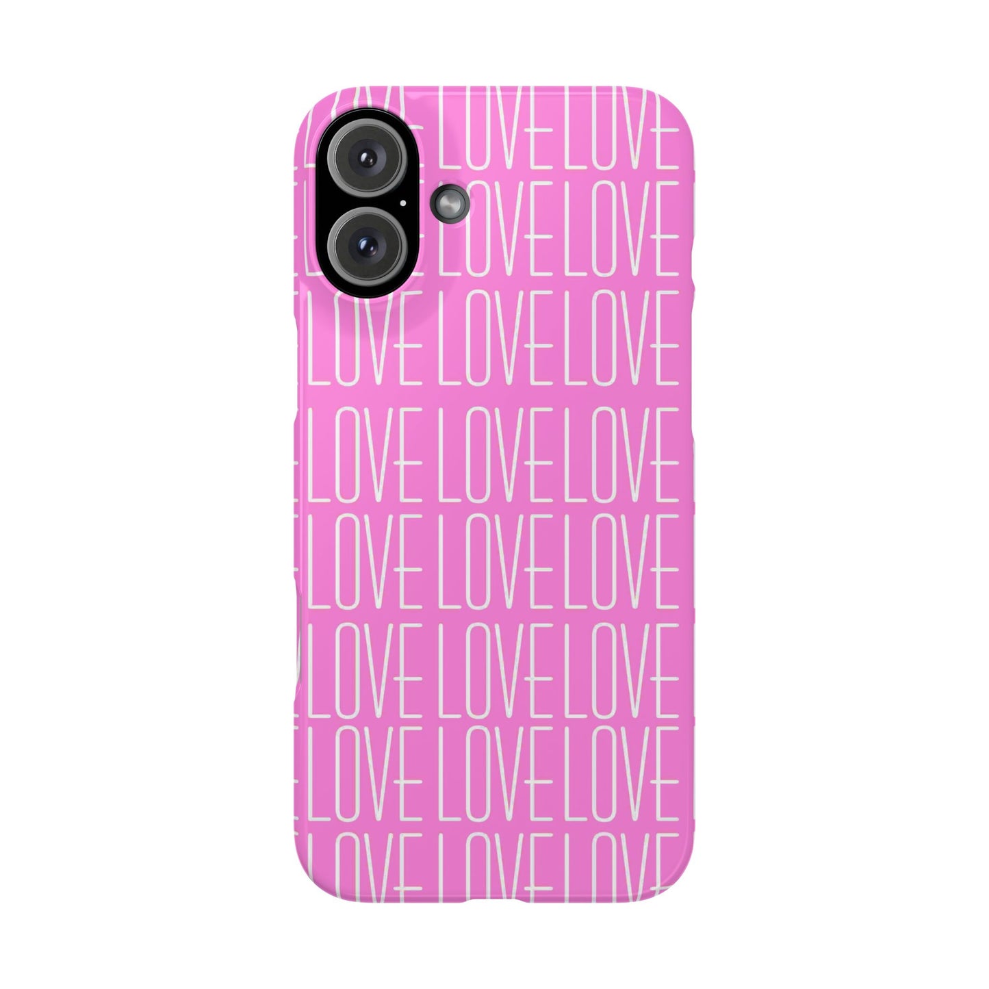 Pink Love Slim Phone Case - Perfect Gift for Valentine's Day, Anniversaries, and Loving Moments