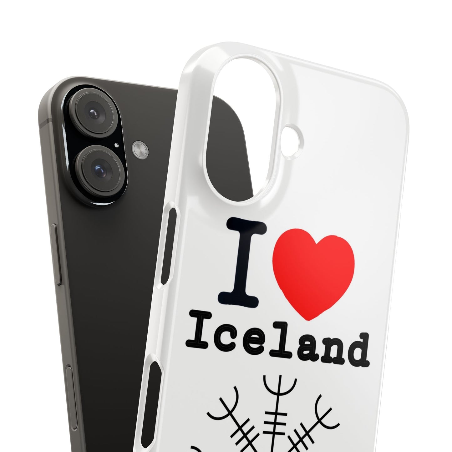 I Love Iceland Slim Phone Case - Stylish & Unique Design for Travelers