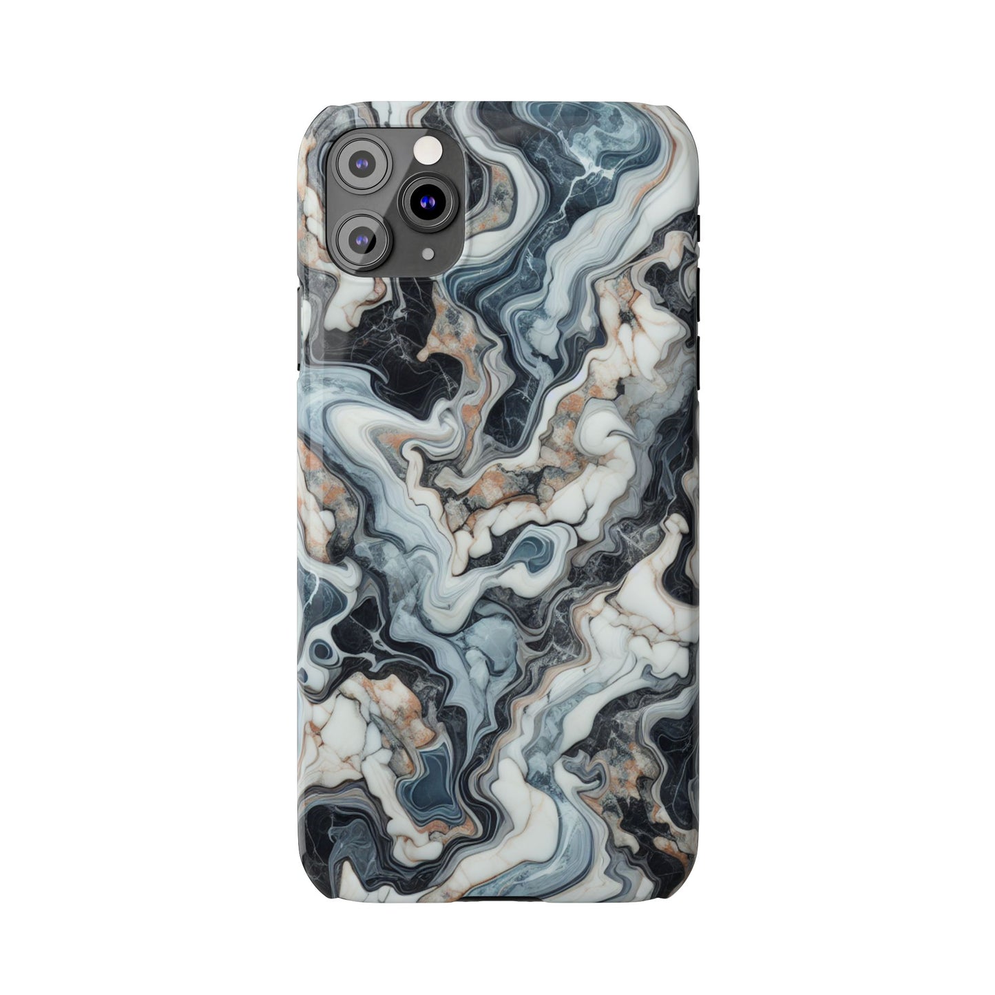 Artistic Marble Slim Phone Case - Elegant Design for Modern Aesthetics