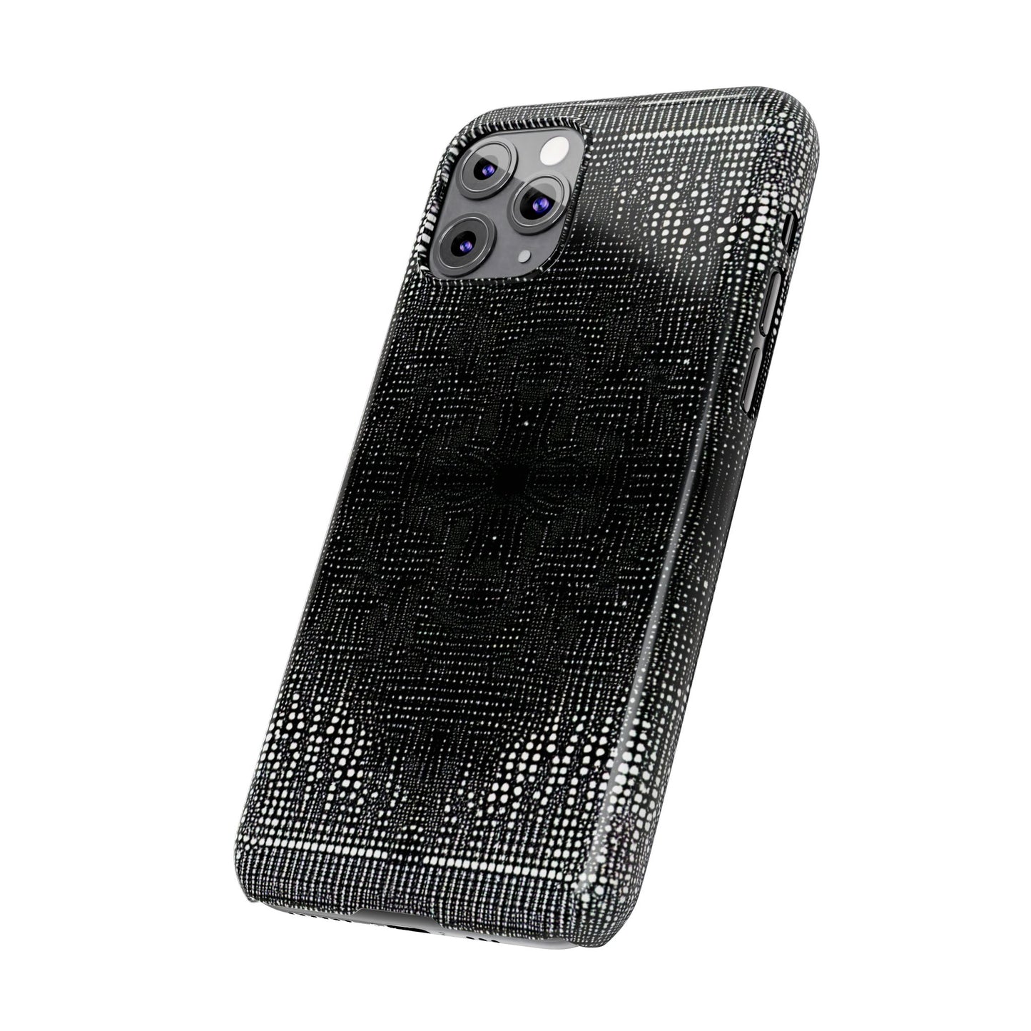 Glamorous Black Diamond Pattern Slim Phone Case